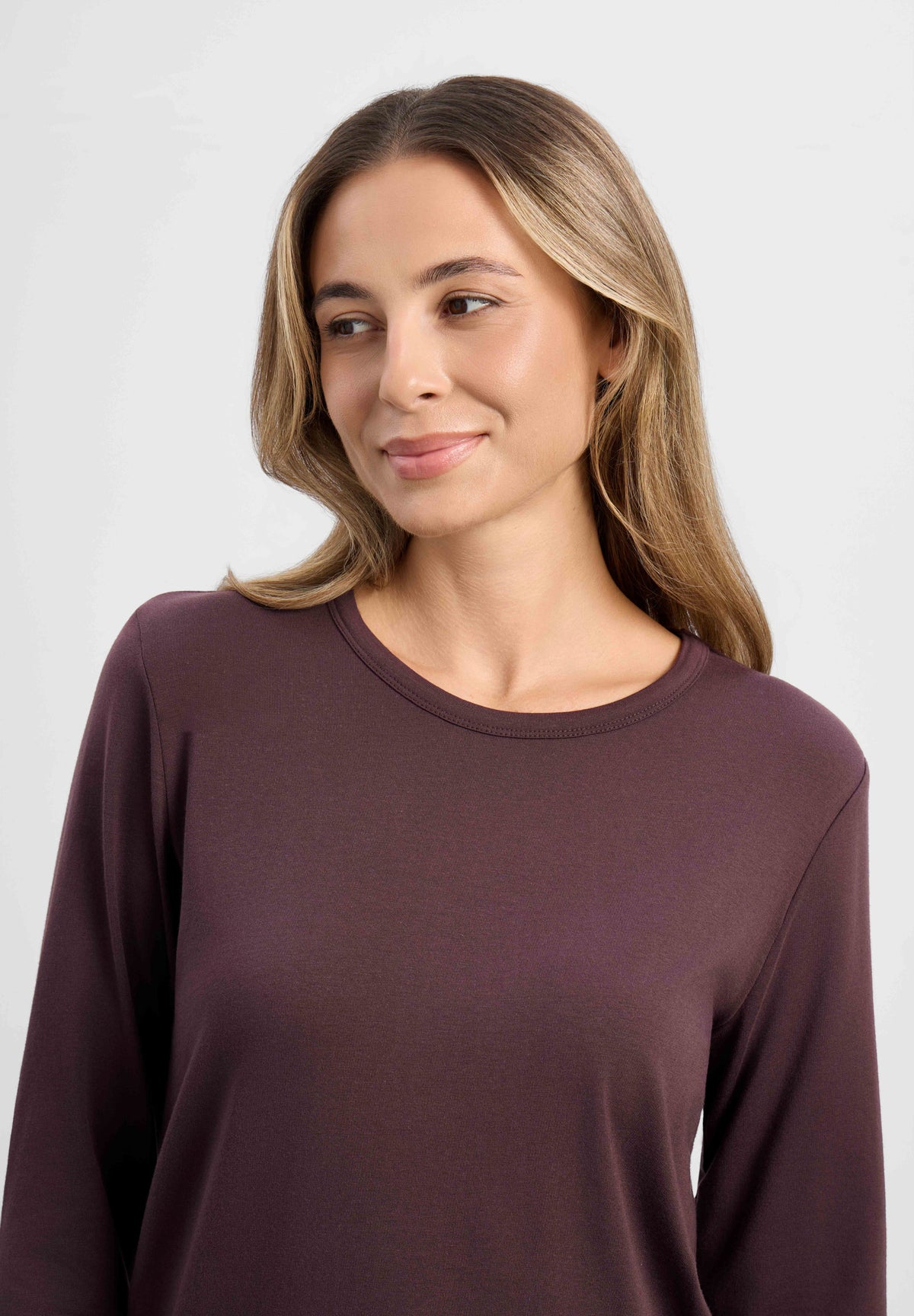 LAURIE Amanda T-Shirt LS Shirts 68000 Dark Plum