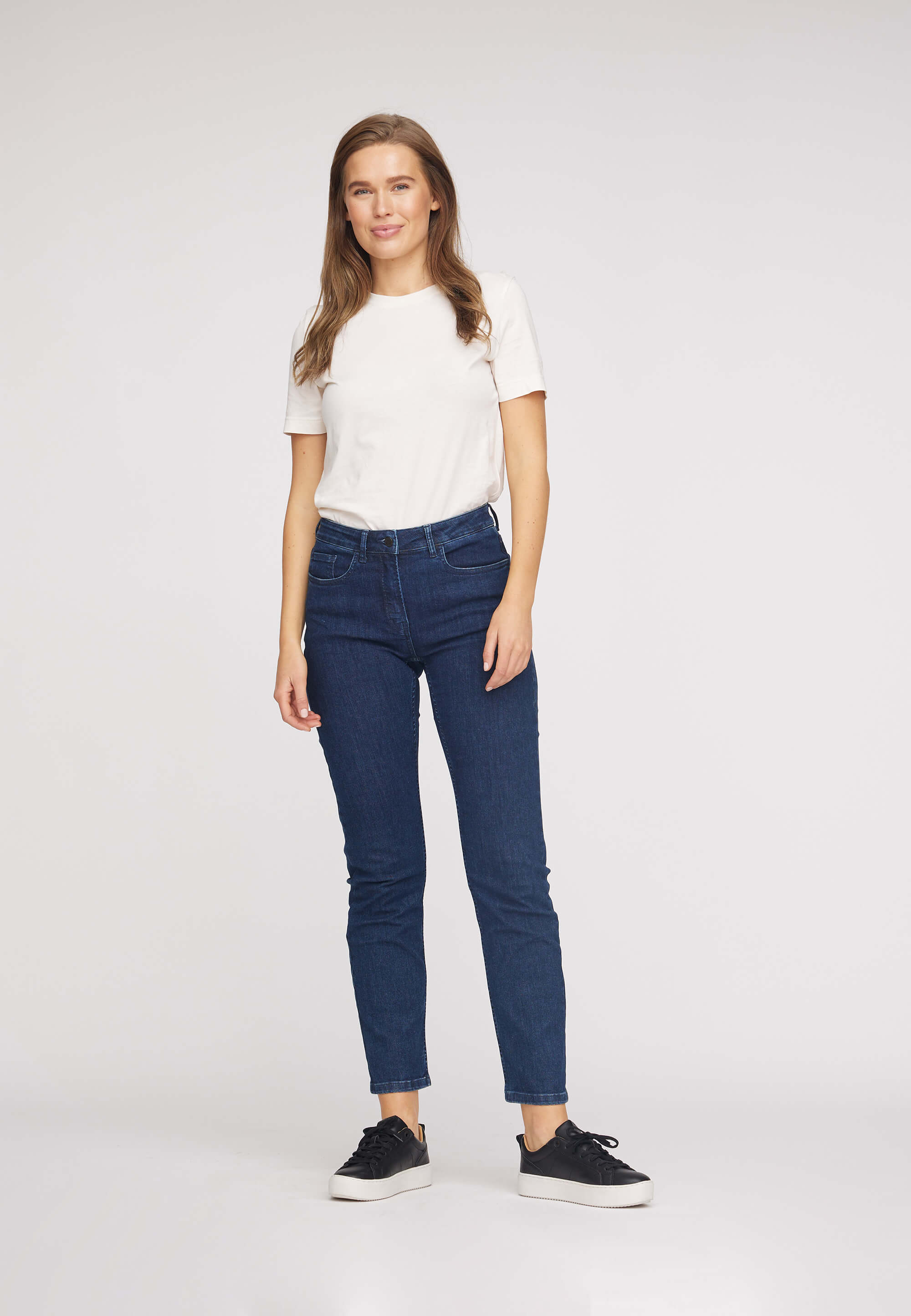 LAURIE Charlotte Regular - Medium Length - Ecolabel Regular 49505 Dark Blue Denim