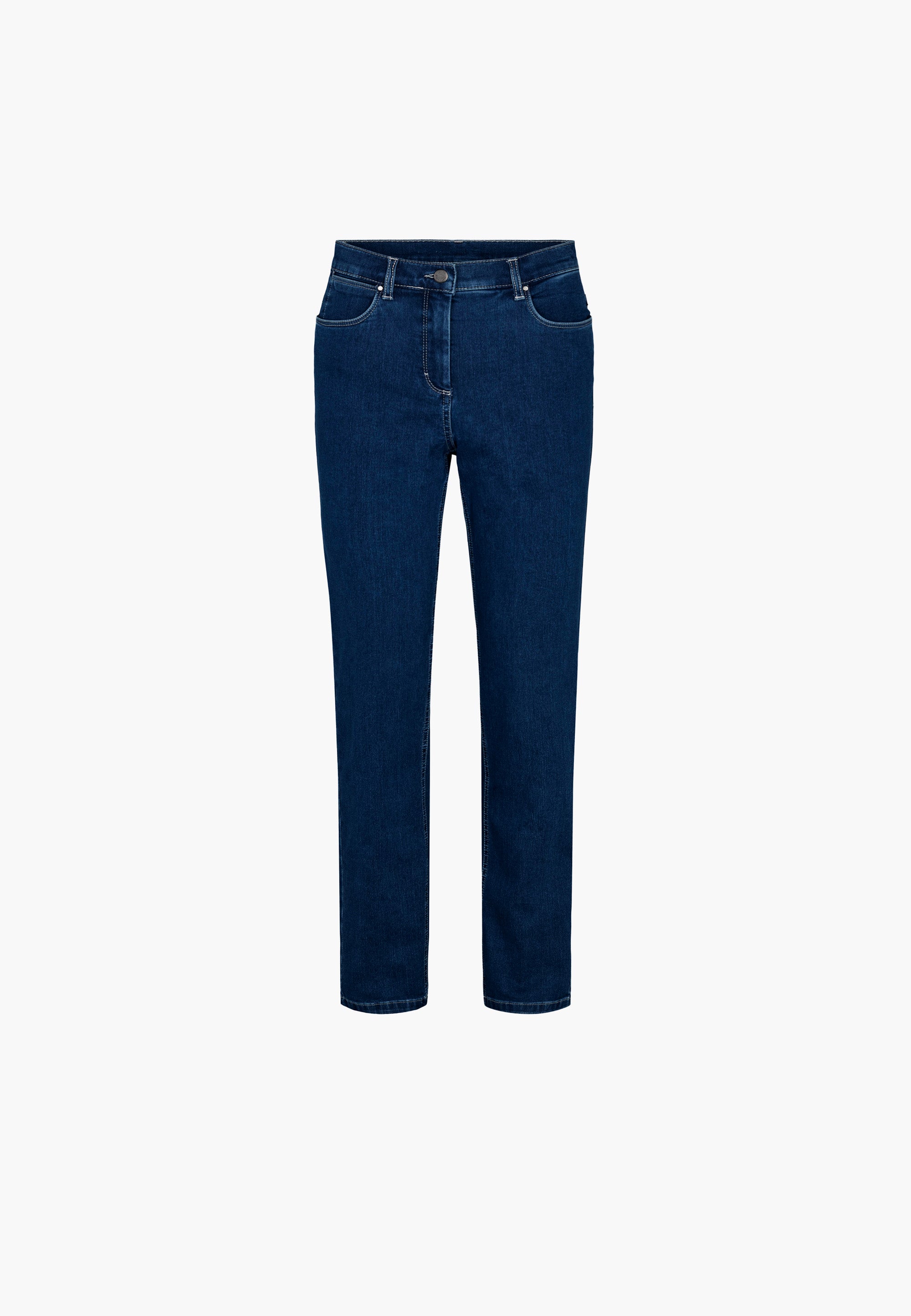 LAURIE Charlotte Regular - Short Length Trousers REGULAR 49501 Dark Blue Denim