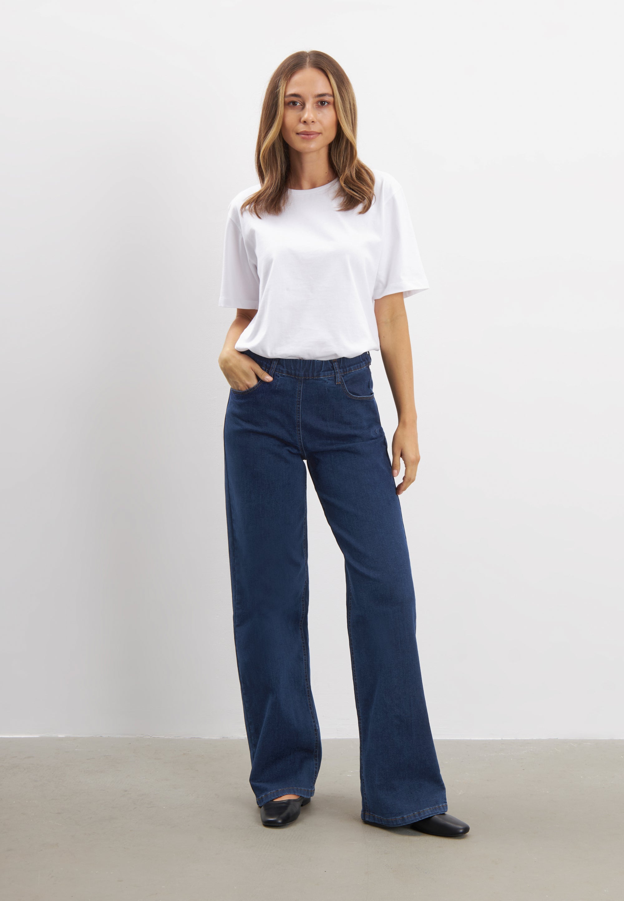 LAURIE Donna Loose - Long Length Loose 40513 Dark Blue Denim