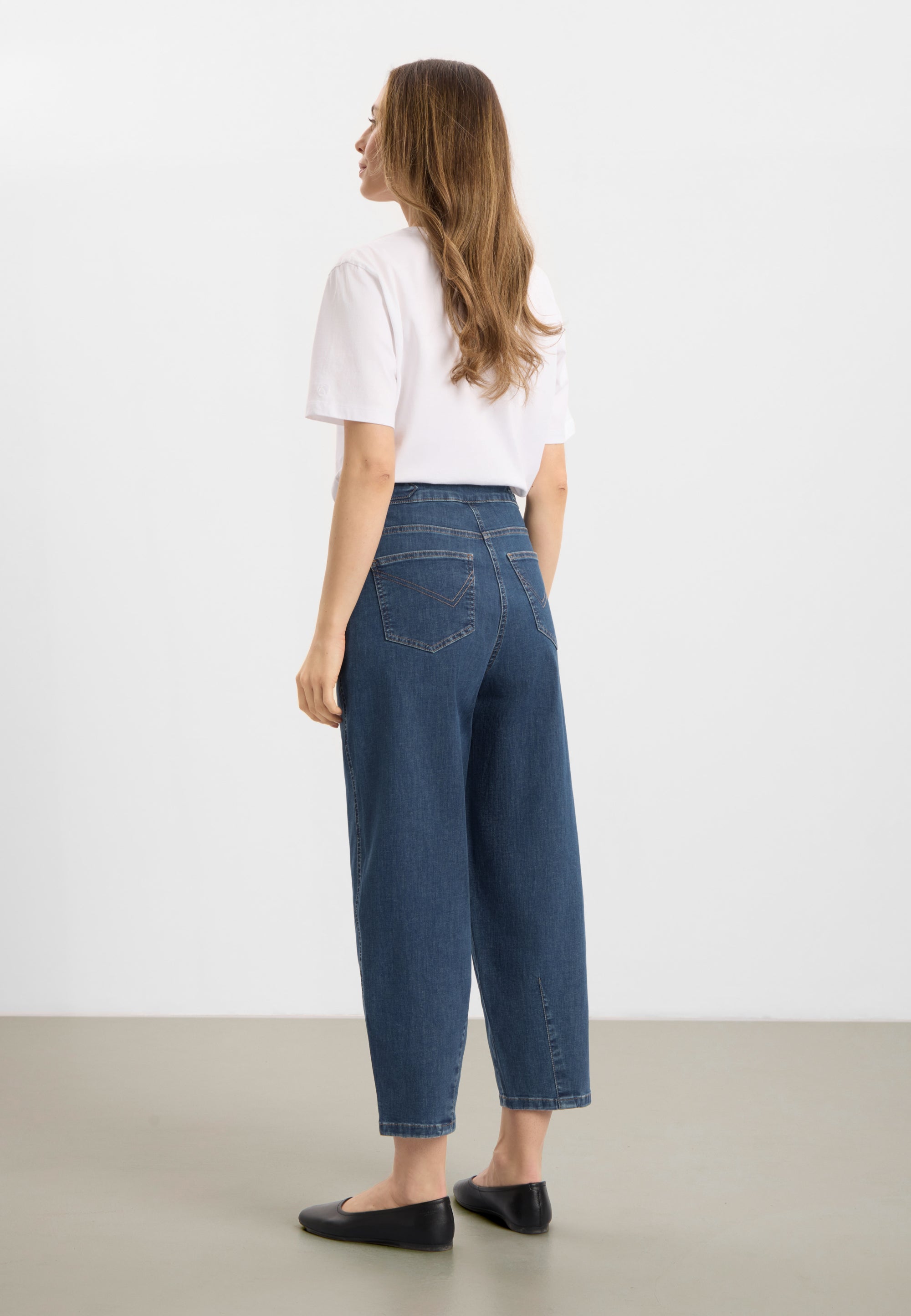 LAURIE Freya Tapered Loose Cropped Loose 49401 Blue Denim