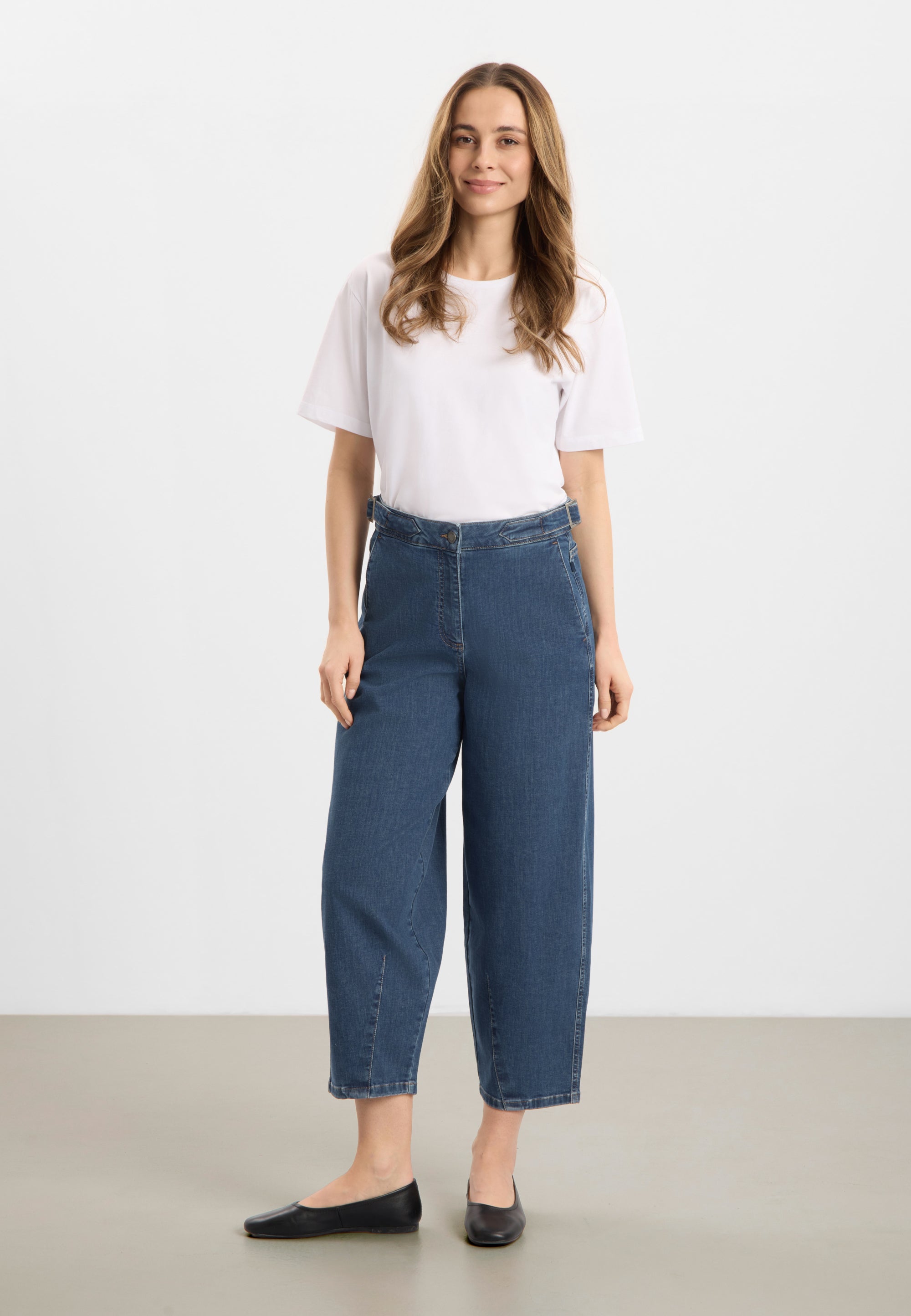 LAURIE Freya Tapered Loose Cropped Loose 49401 Blue Denim