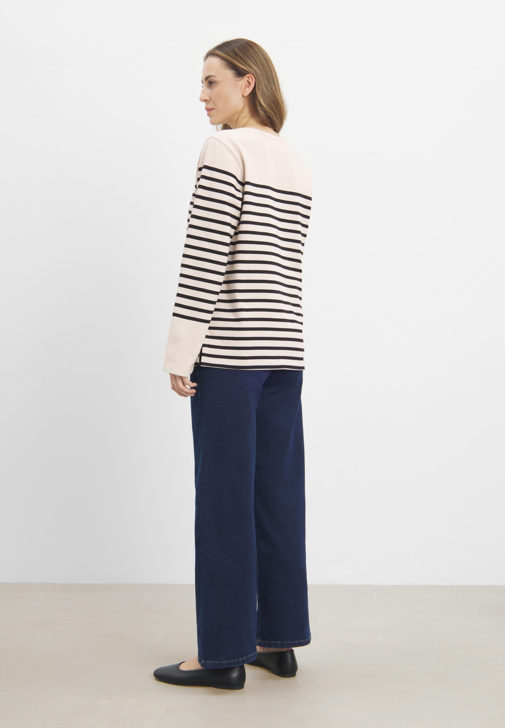 LAURIE Gabrielle Breton Shirt LS Sweatshirts 99013 Black Birch Stripe