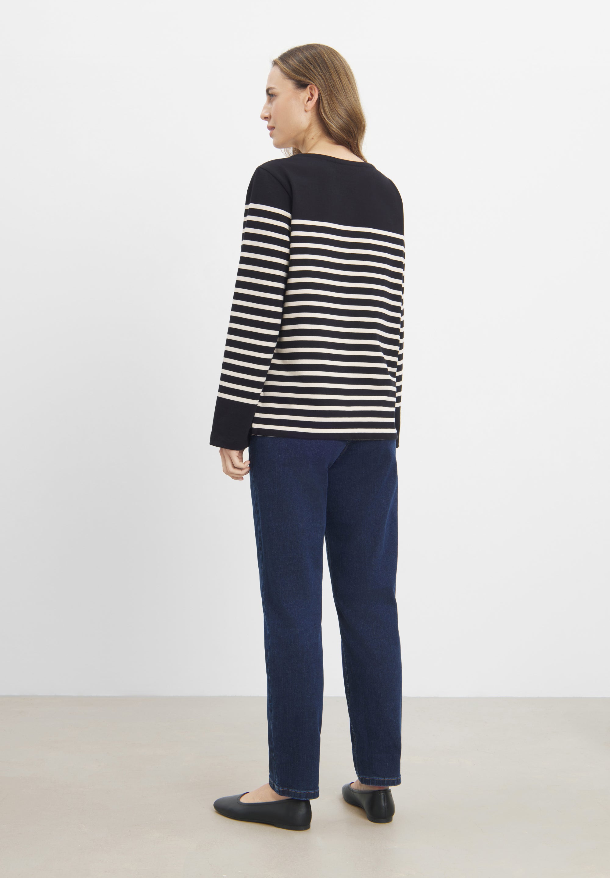 LAURIE Gabrielle Breton Shirt LS Sweatshirts 99913 Black Birch Stripe