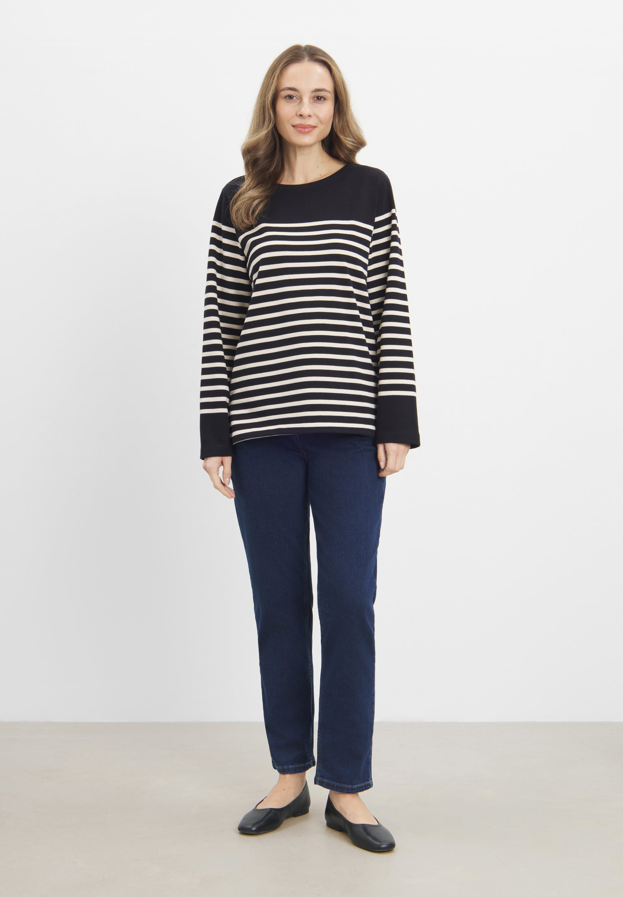 LAURIE Gabrielle Breton Shirt LS Sweatshirts 99913 Black Birch Stripe