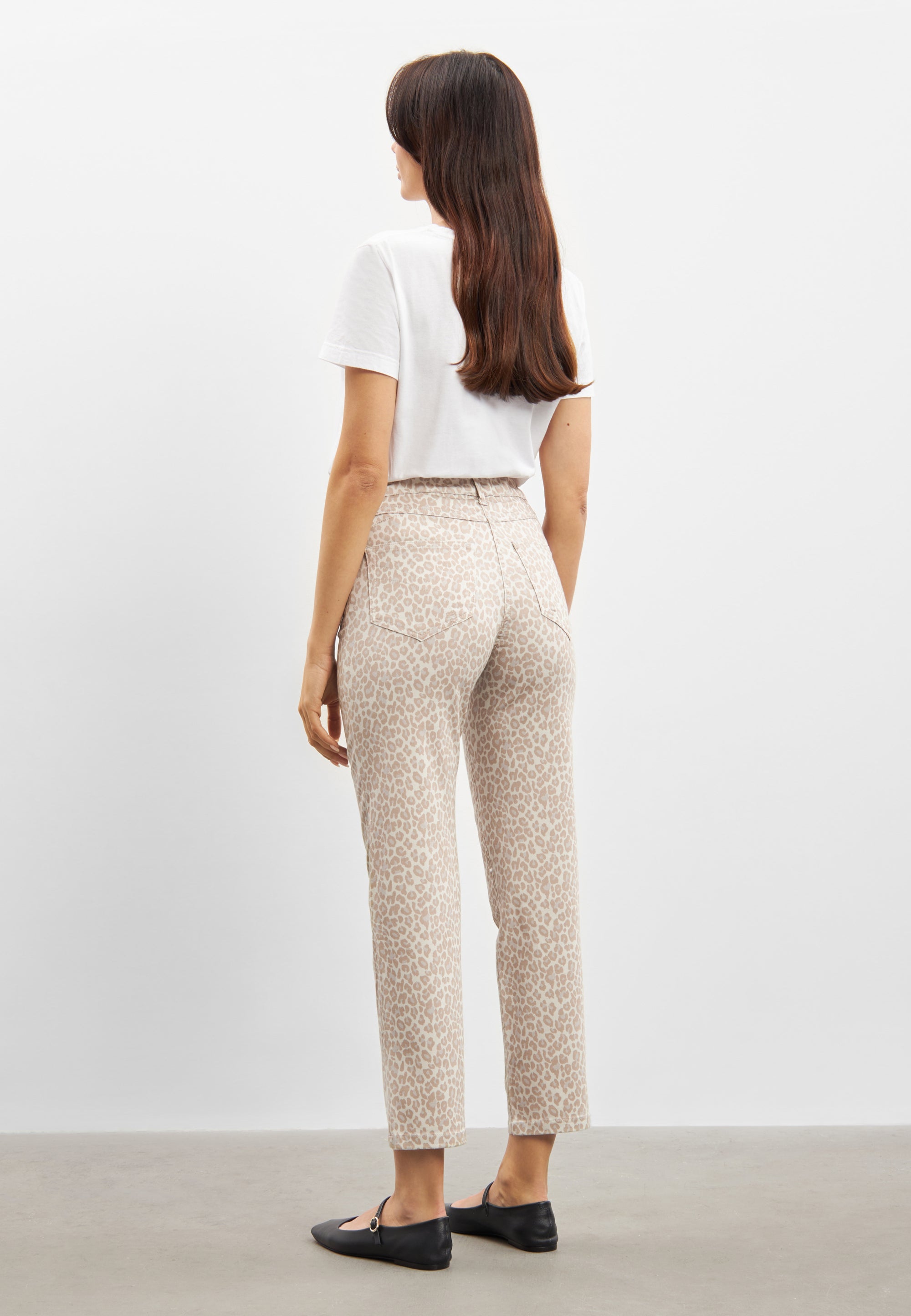 LAURIE Hannah Regular - Extra Short Length Trousers REGULAR 13036 Birch Leopard