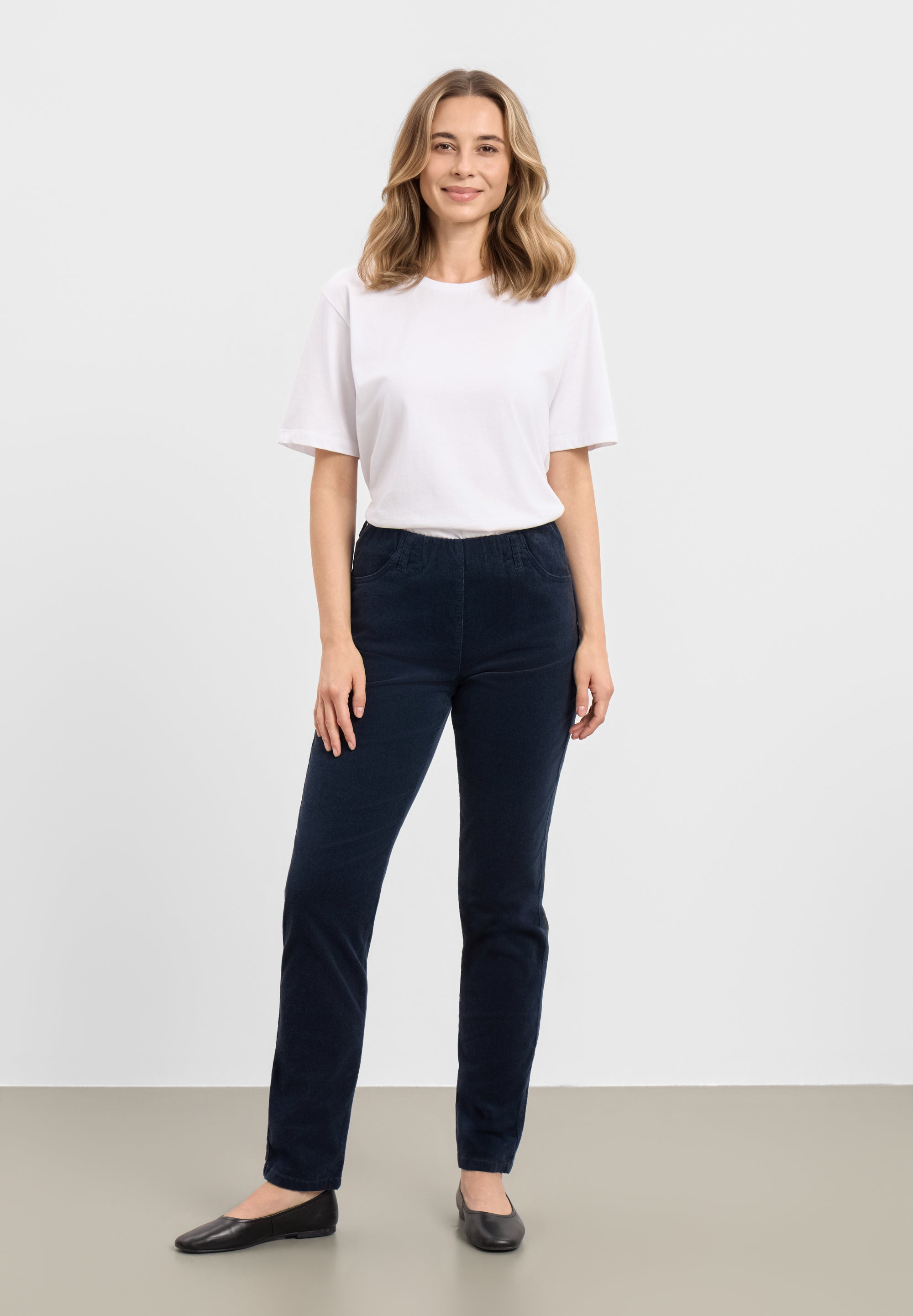 LAURIE Kelly Regular Fløyel - Medium Length Regular 49000 Navy