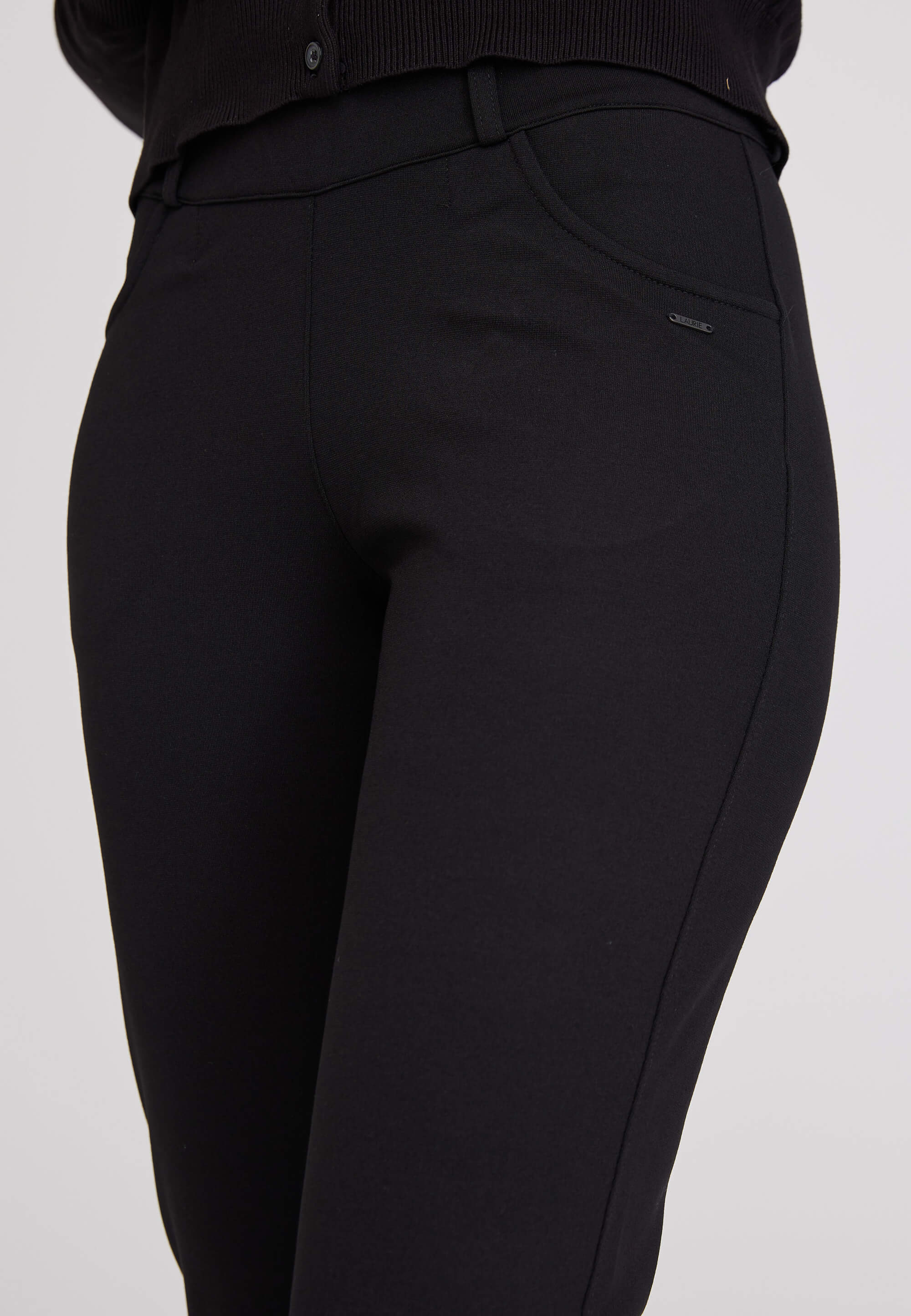 LAURIE Kelly Regular Jersey - Medium Length Regular 99143 Black brushed