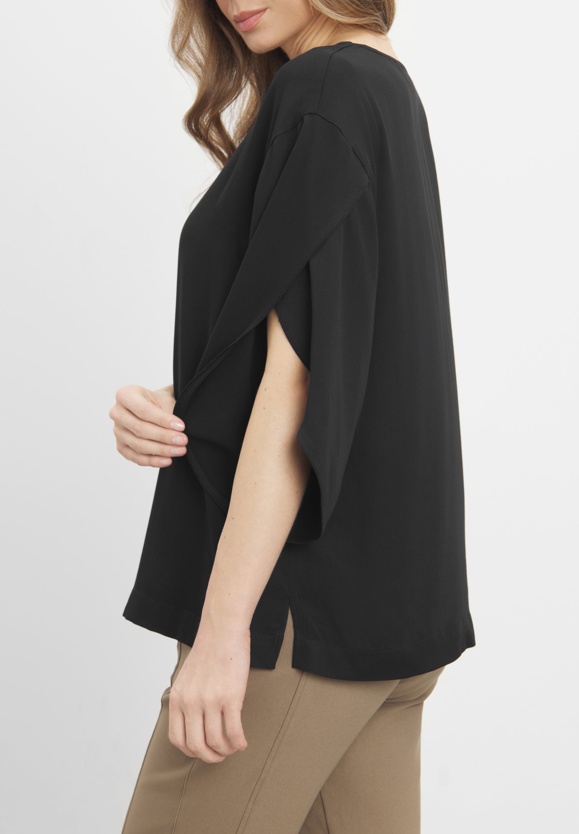 LAURIE Nadine Blouse 3/4 sleeves Blouses 99000 Black