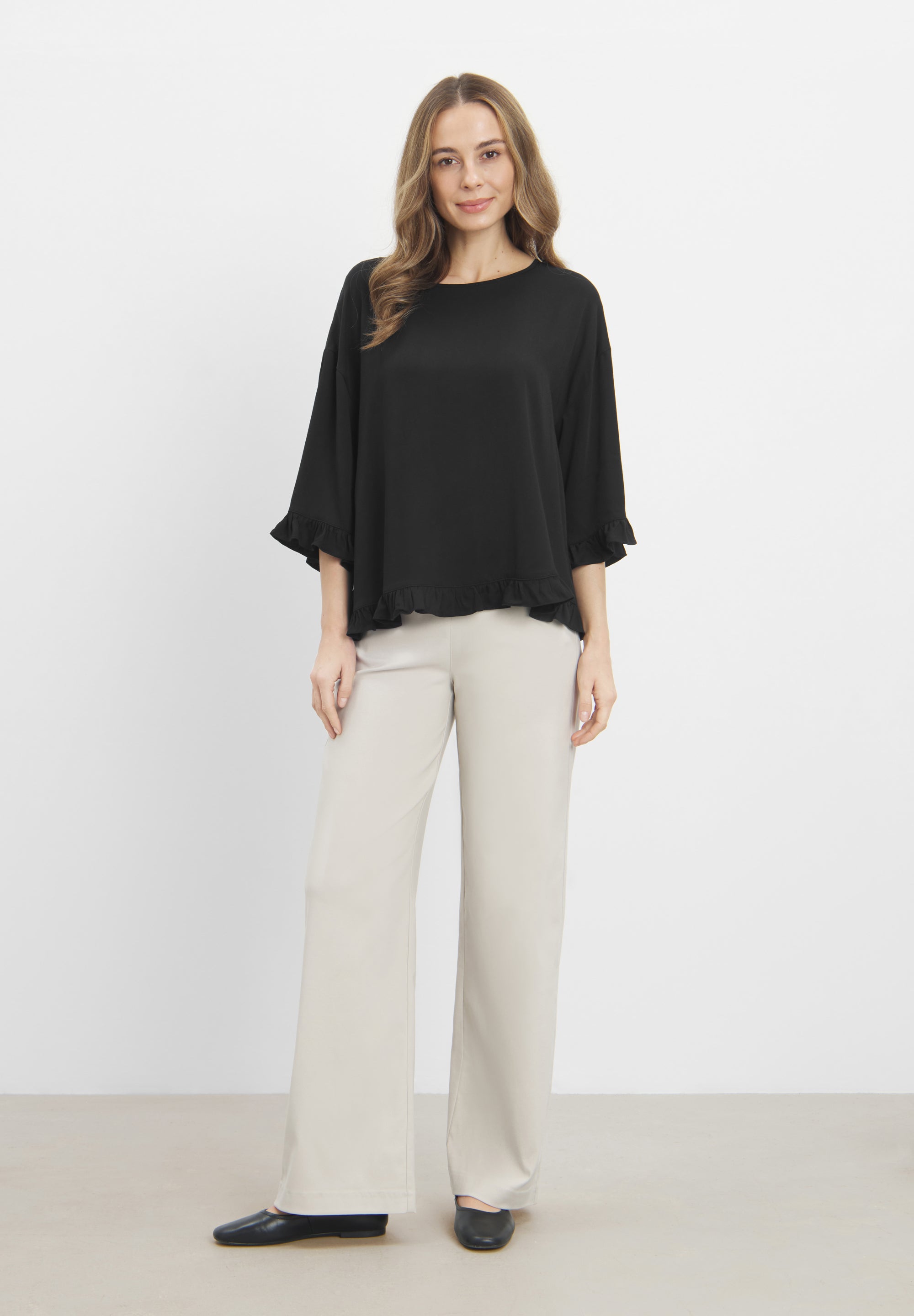 LAURIE Nova Blouse SS Relaxed 99000 Black
