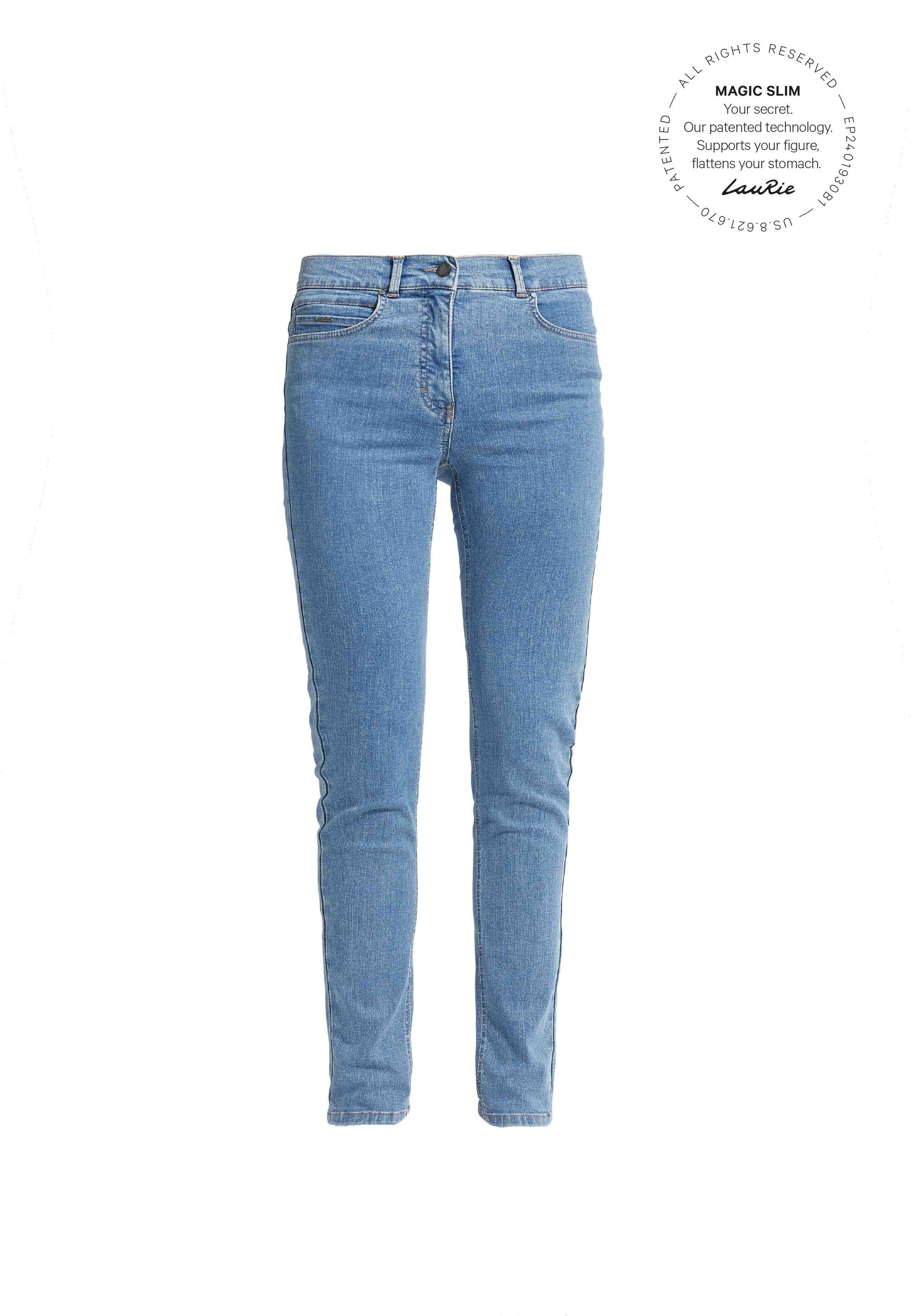 LAURIE Agatha Slim - Medium Length Trousers SLIM 43504 Blue Denim