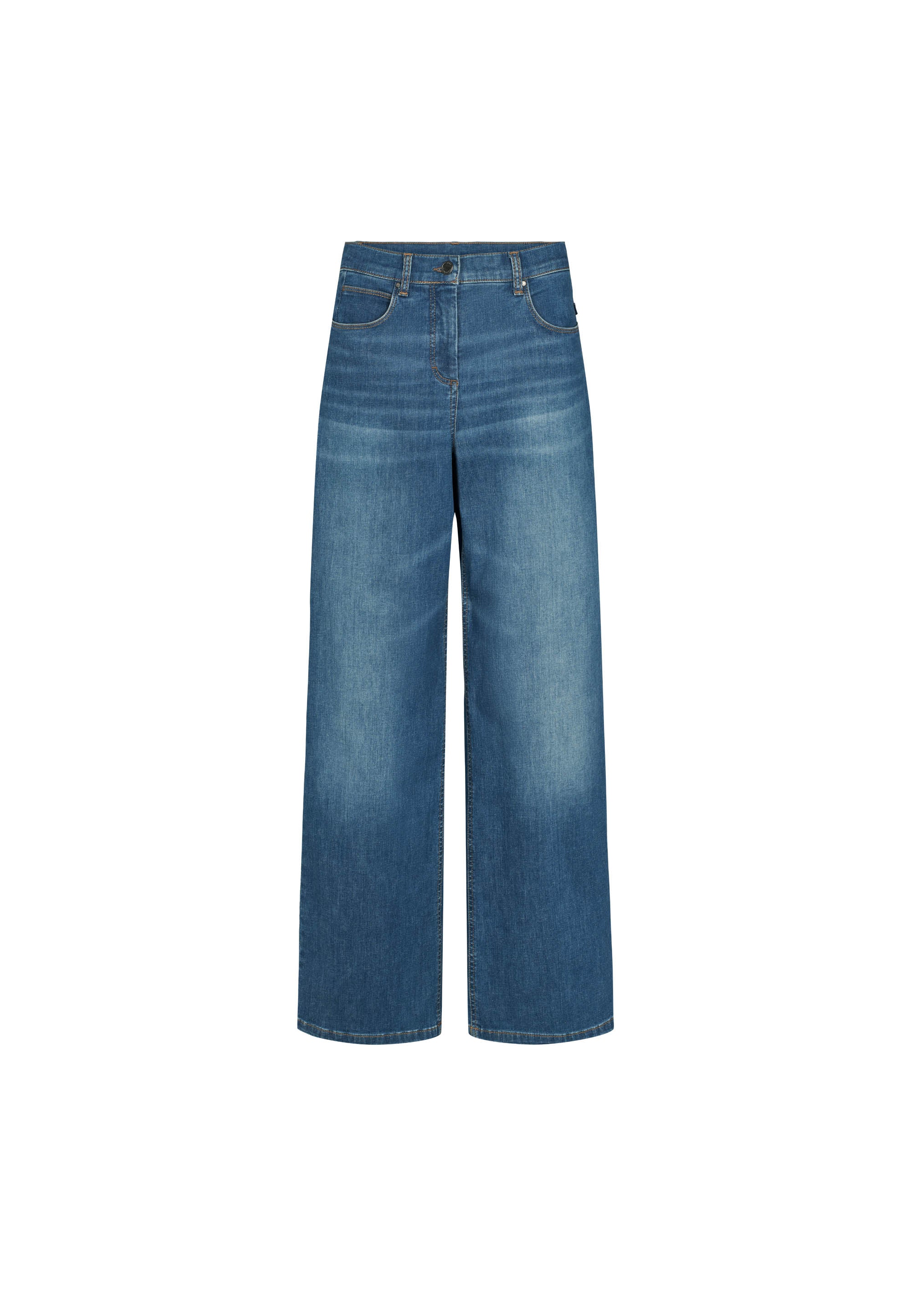 LAURIE Carol Loose - Medium Length Trousers LOOSE 49399 Washed Blue Denim