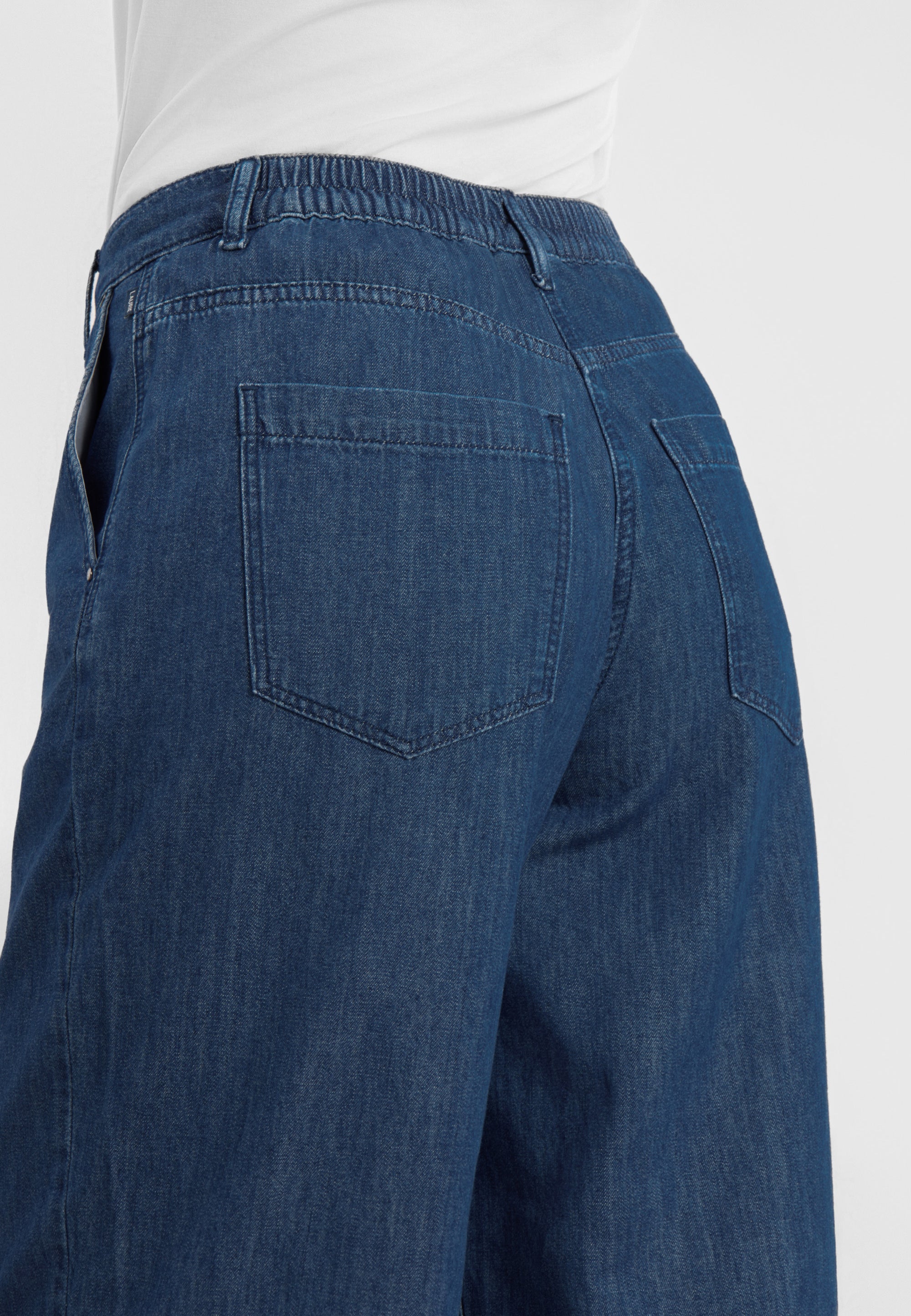 LAURIE Charm Elastic Loose - Medium Length Loose 49601 Blue denim
