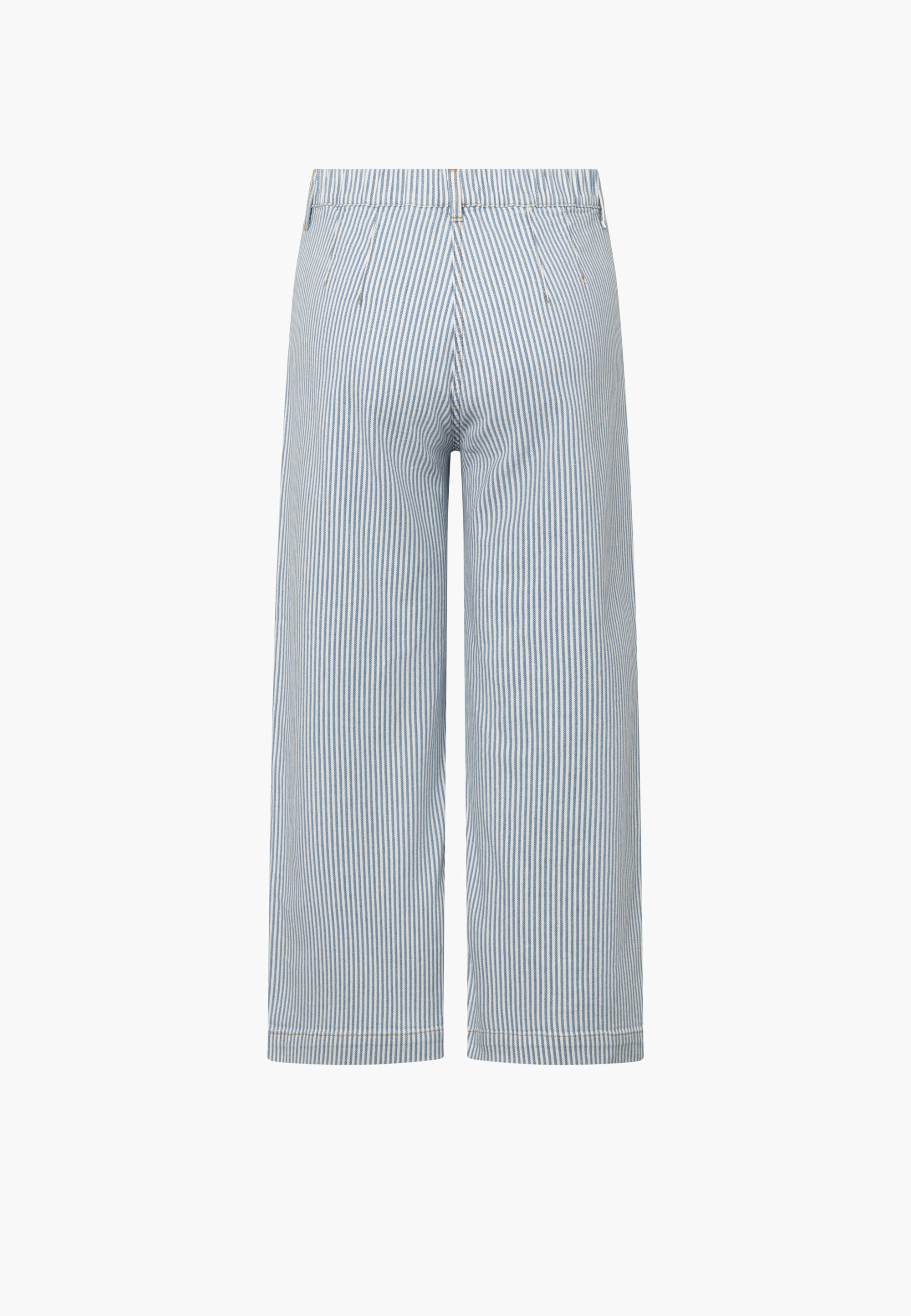 LAURIE Donna Loose Cropped Loose 10044 White blue stripe