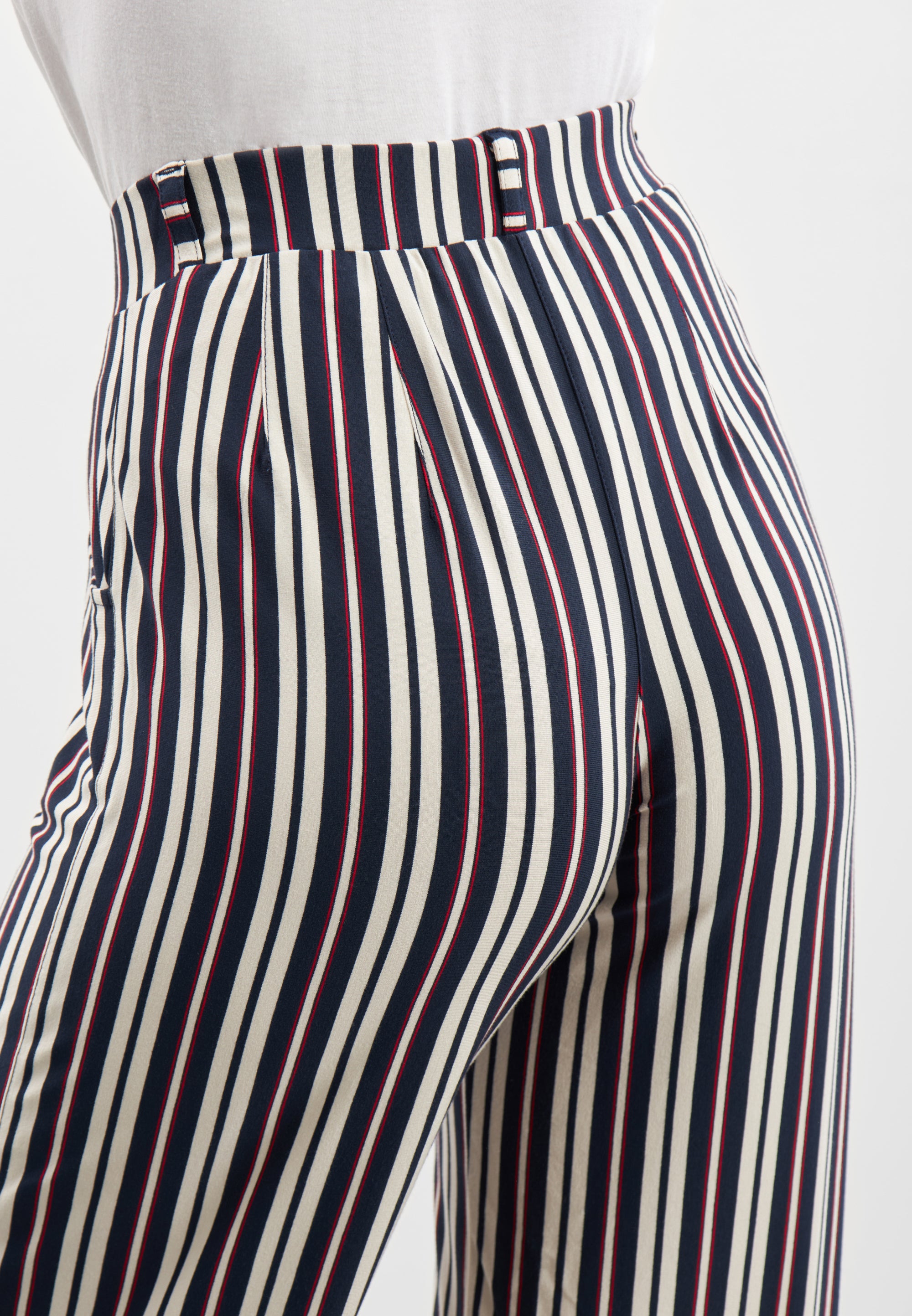 LAURIE Donna Loose Jersey - Cropped Loose 49139 Nautical Stripe