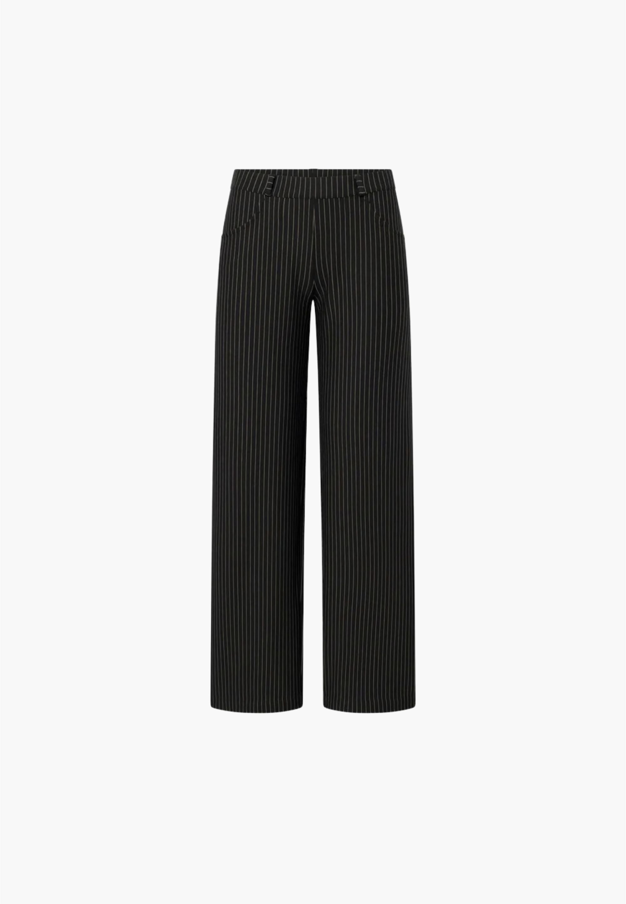 LAURIE Donna Loose Jersey - Medium Length Loose 99027 Black Stripe Brushed