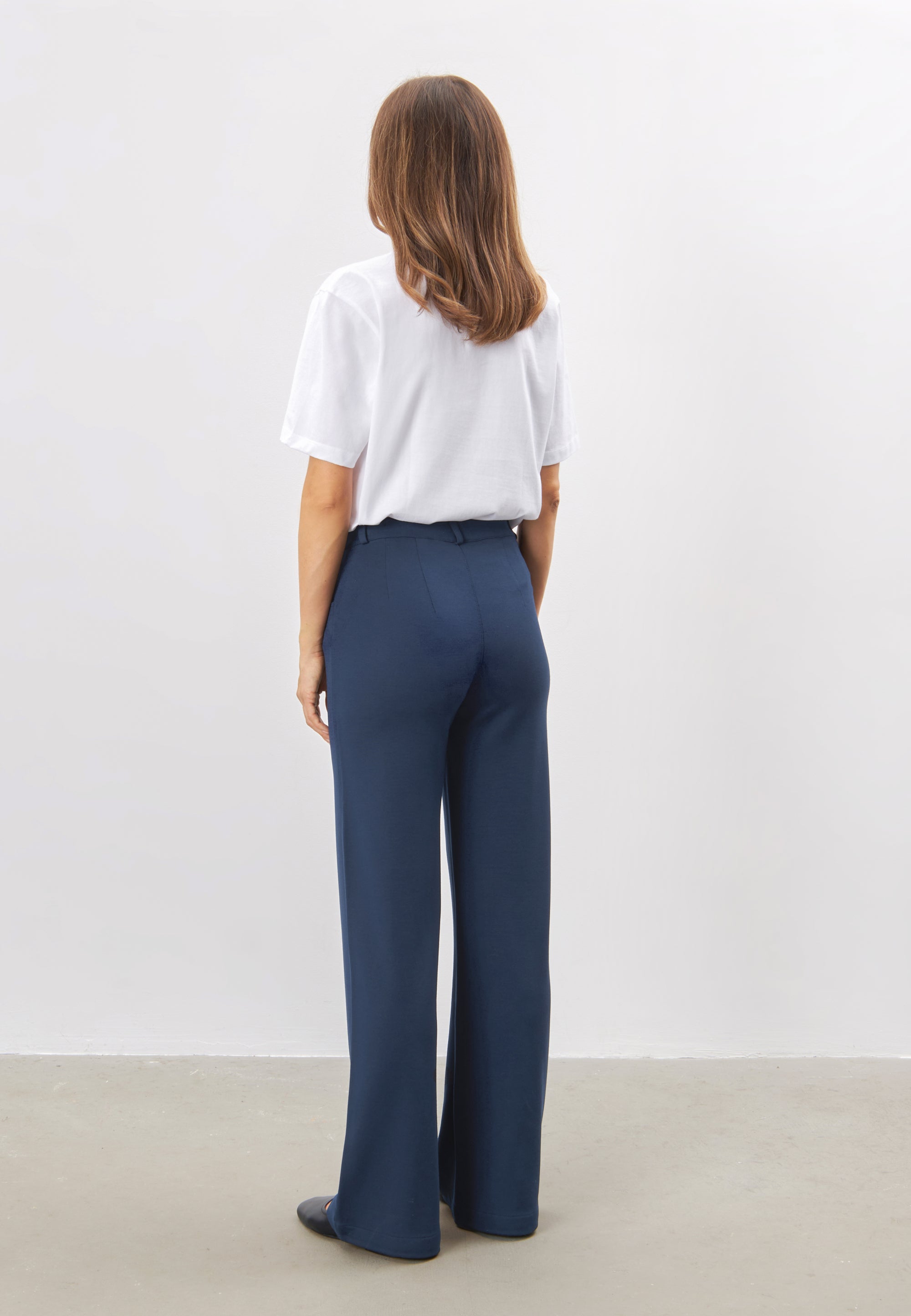 LAURIE  Donna Loose Jersey - Medium Length Loose 49103 Navy brushed