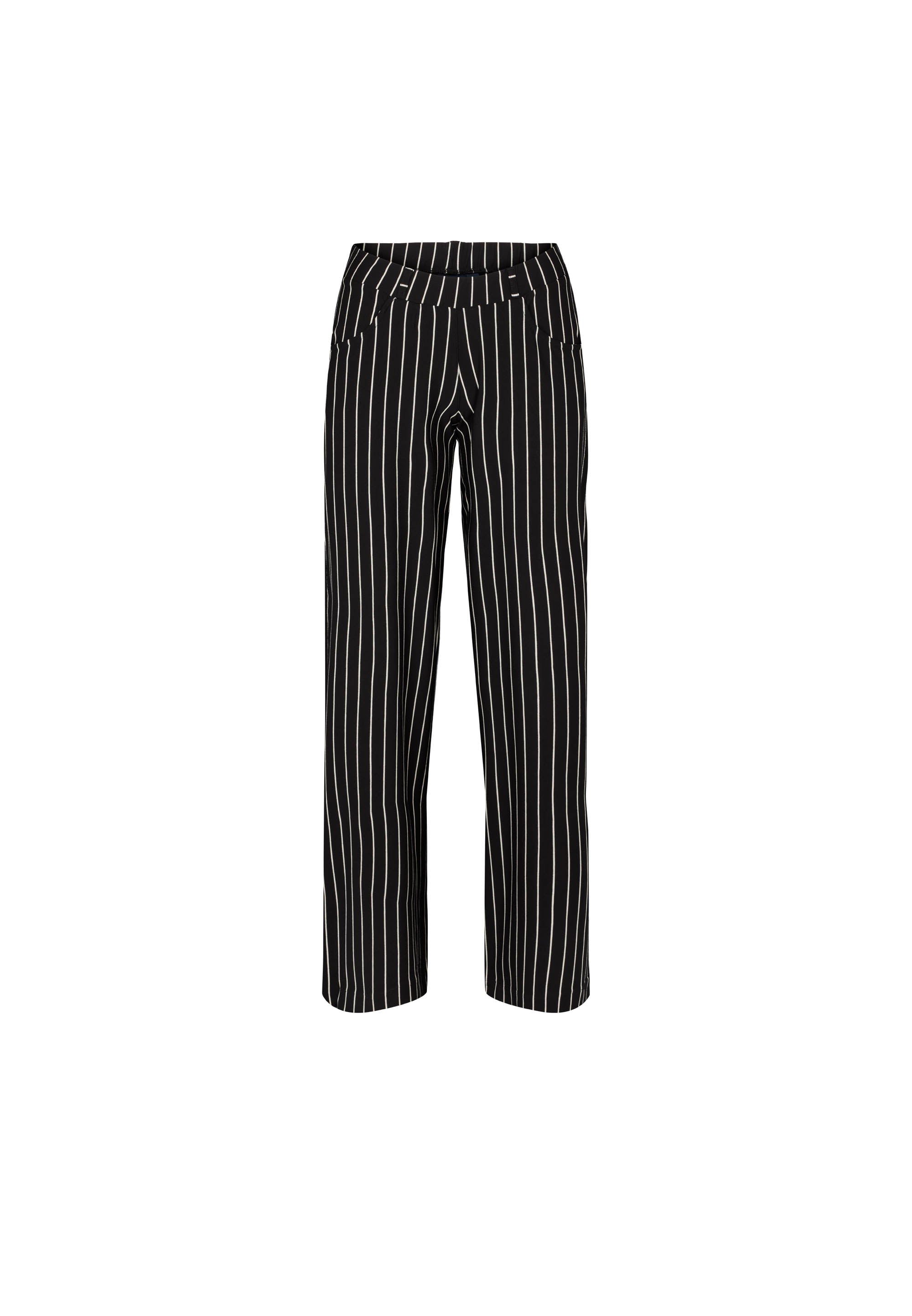 LAURIE Donna Loose Jersey - Short Length Trousers LOOSE 99222 Black Stripe