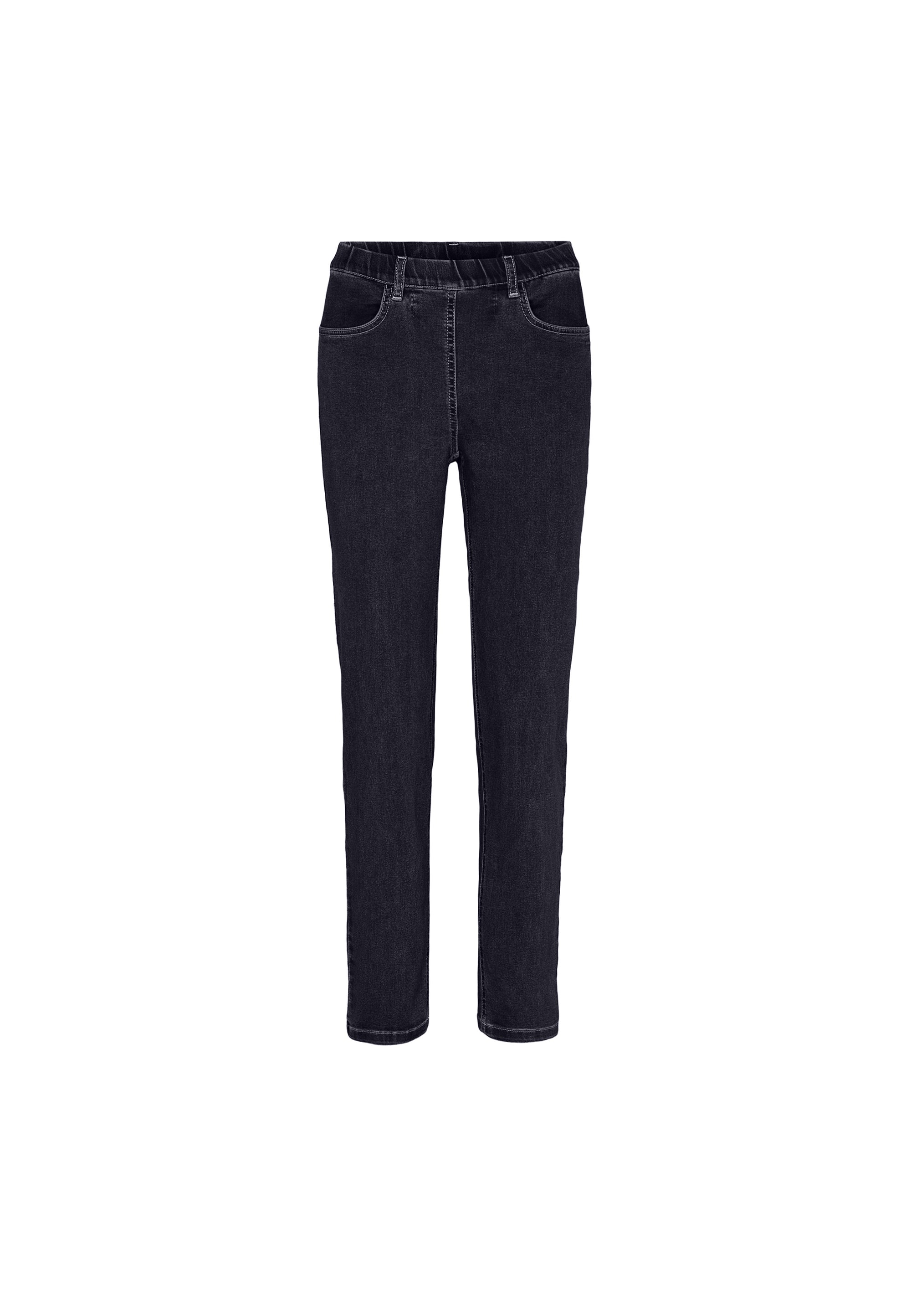 LAURIE Grace Slim - Medium Length Trousers SLIM 49501 Dark Blue Denim
