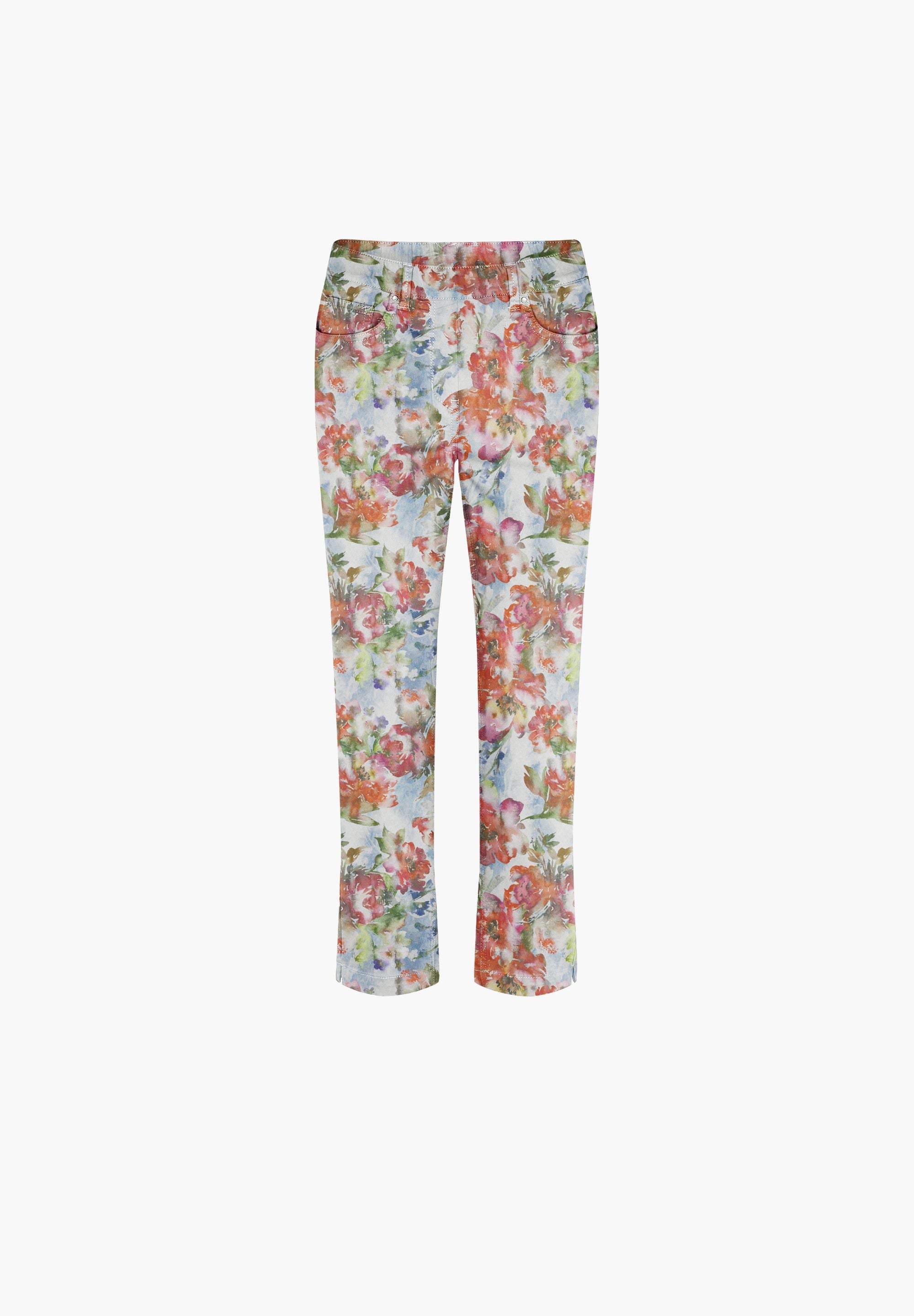 LAURIE Hannah Regular - Extra Short Length Trousers REGULAR 60036 Tulip Bright Flower