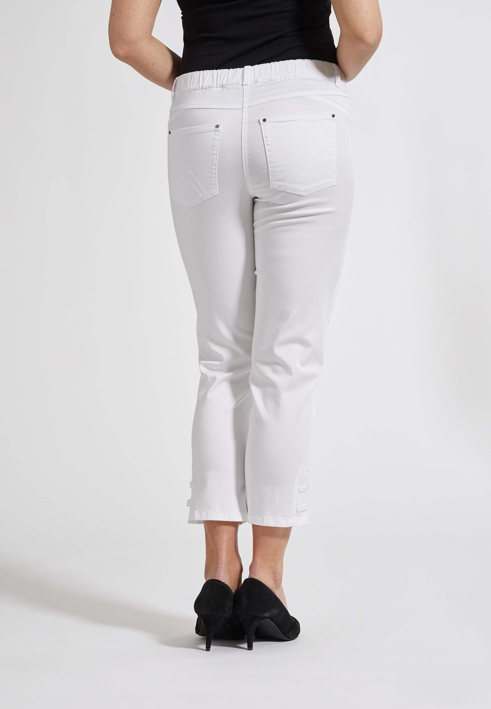 LAURIE  Hannah Slit Regular Cropped Bukser Regular 10122 White