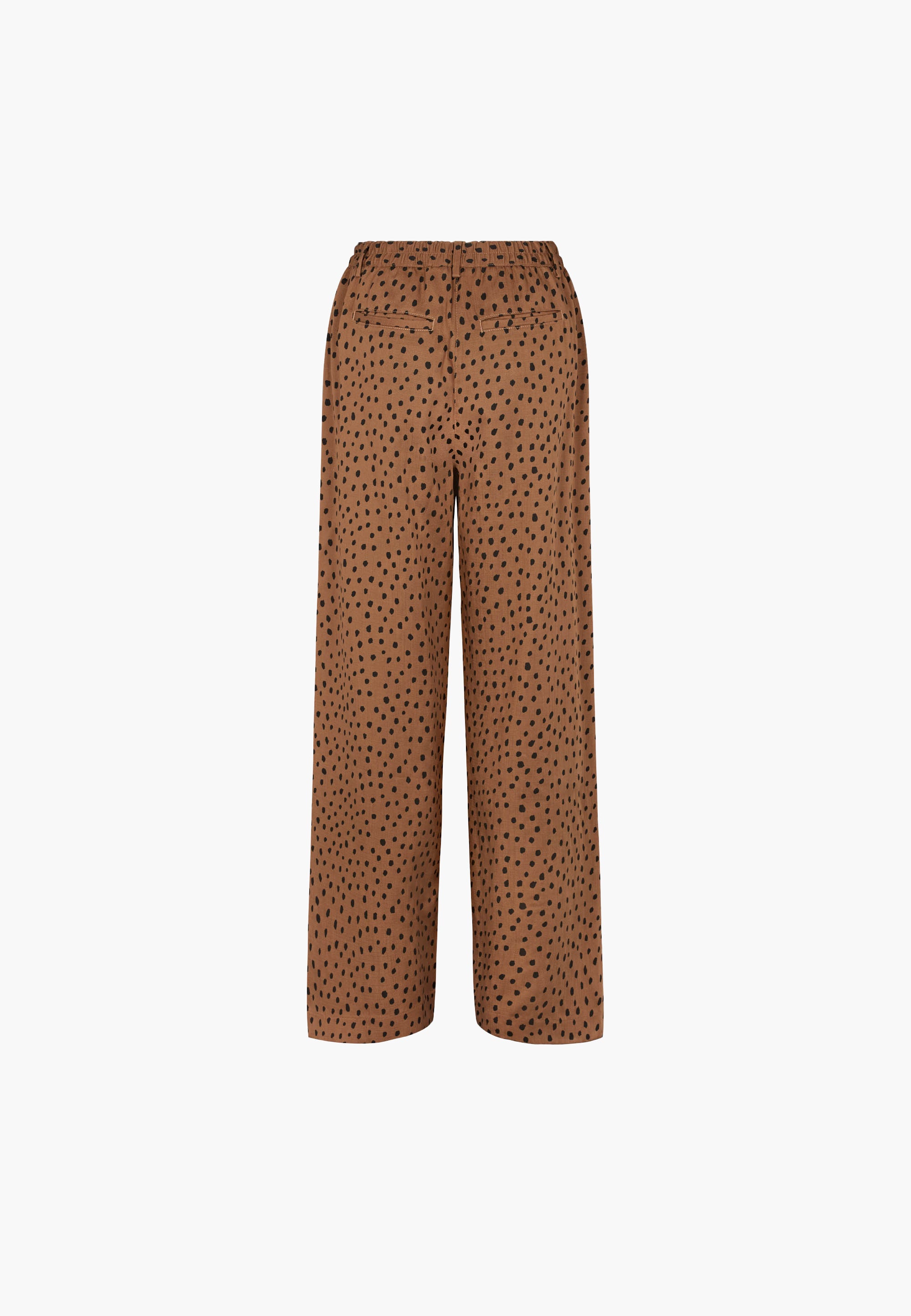 LAURIE  Hilde Loose - Medium Length Trousers LOOSE 81010 Camel Print