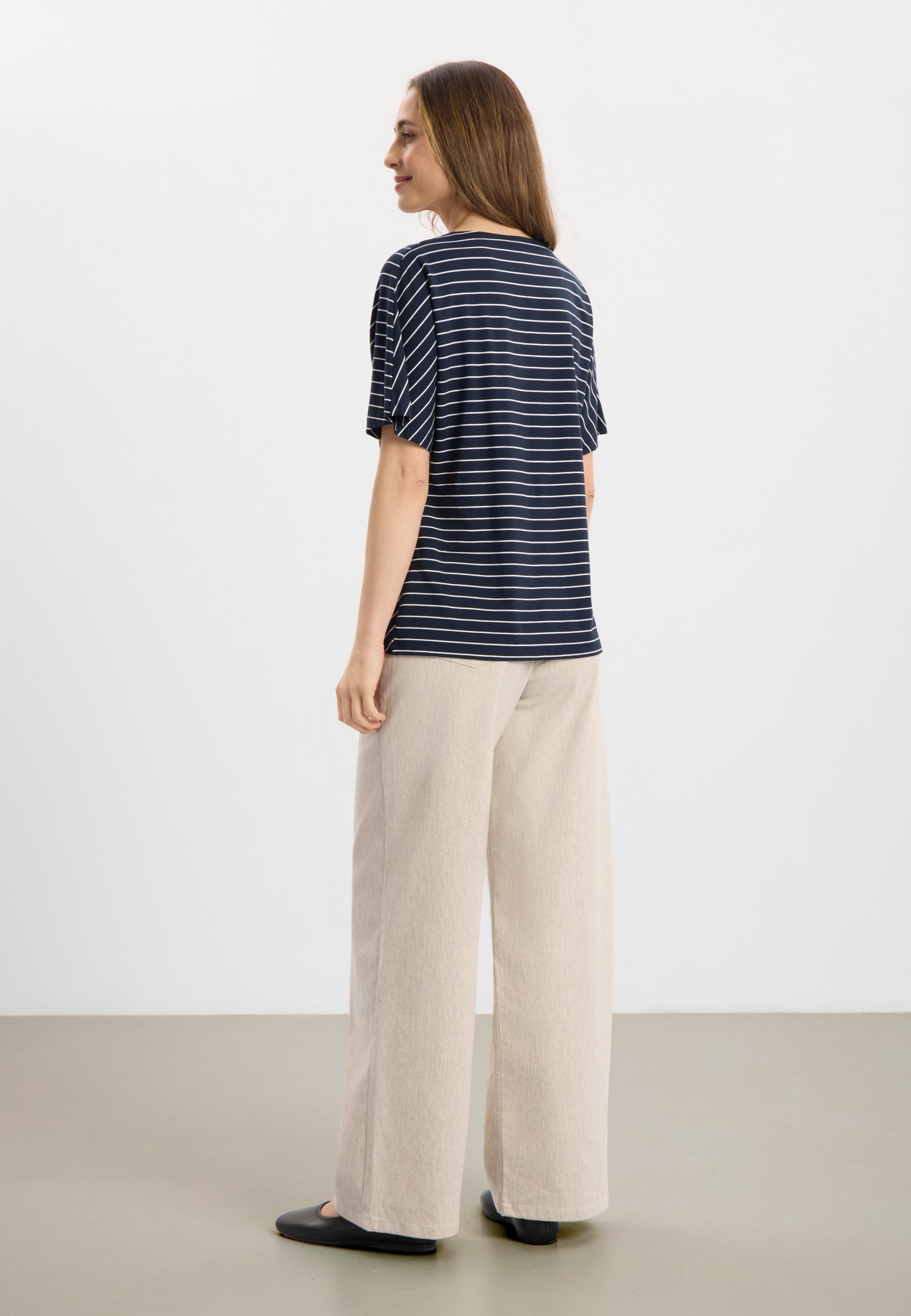 LAURIE Ingrid Blouse SS Regular 49222 Navy Stripe