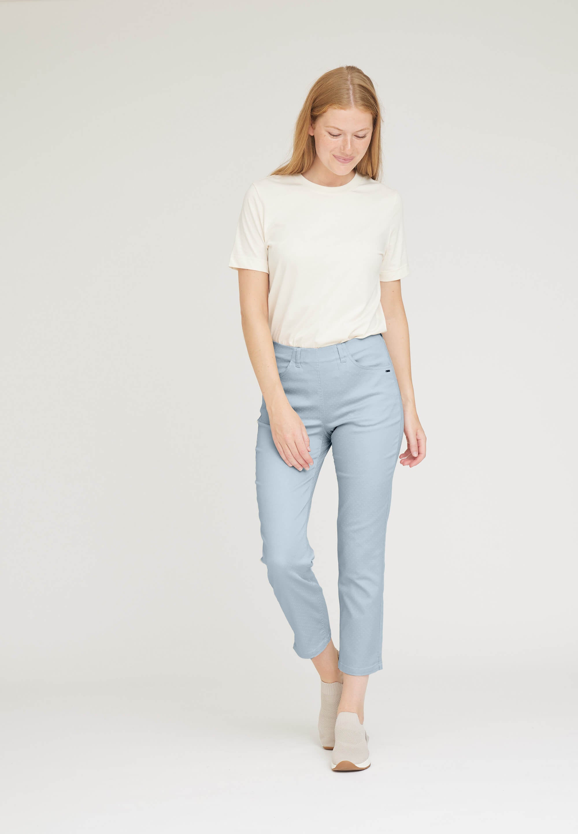 LAURIE Kelly - Crop Regular 43005 Faded Blue Print