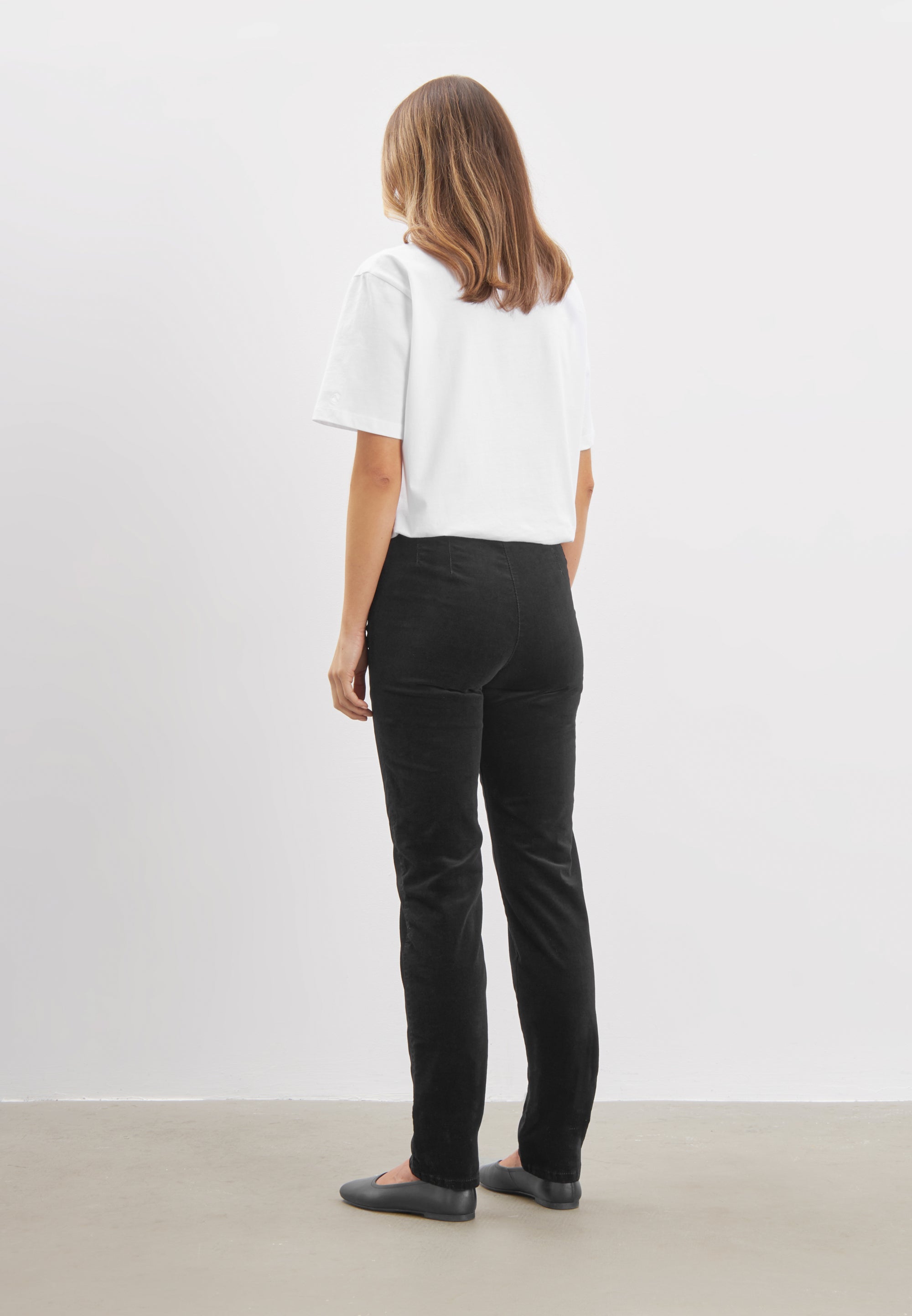 LAURIE Kelly Regular fløyel - Medium Length Regular 99000 Black