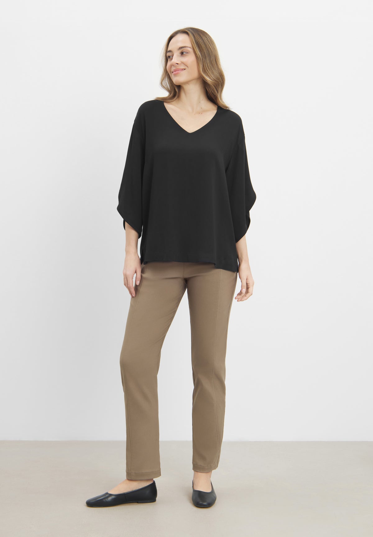 LAURIE Nadine Blouse 3/4 sleeves Blouses 99000 Black