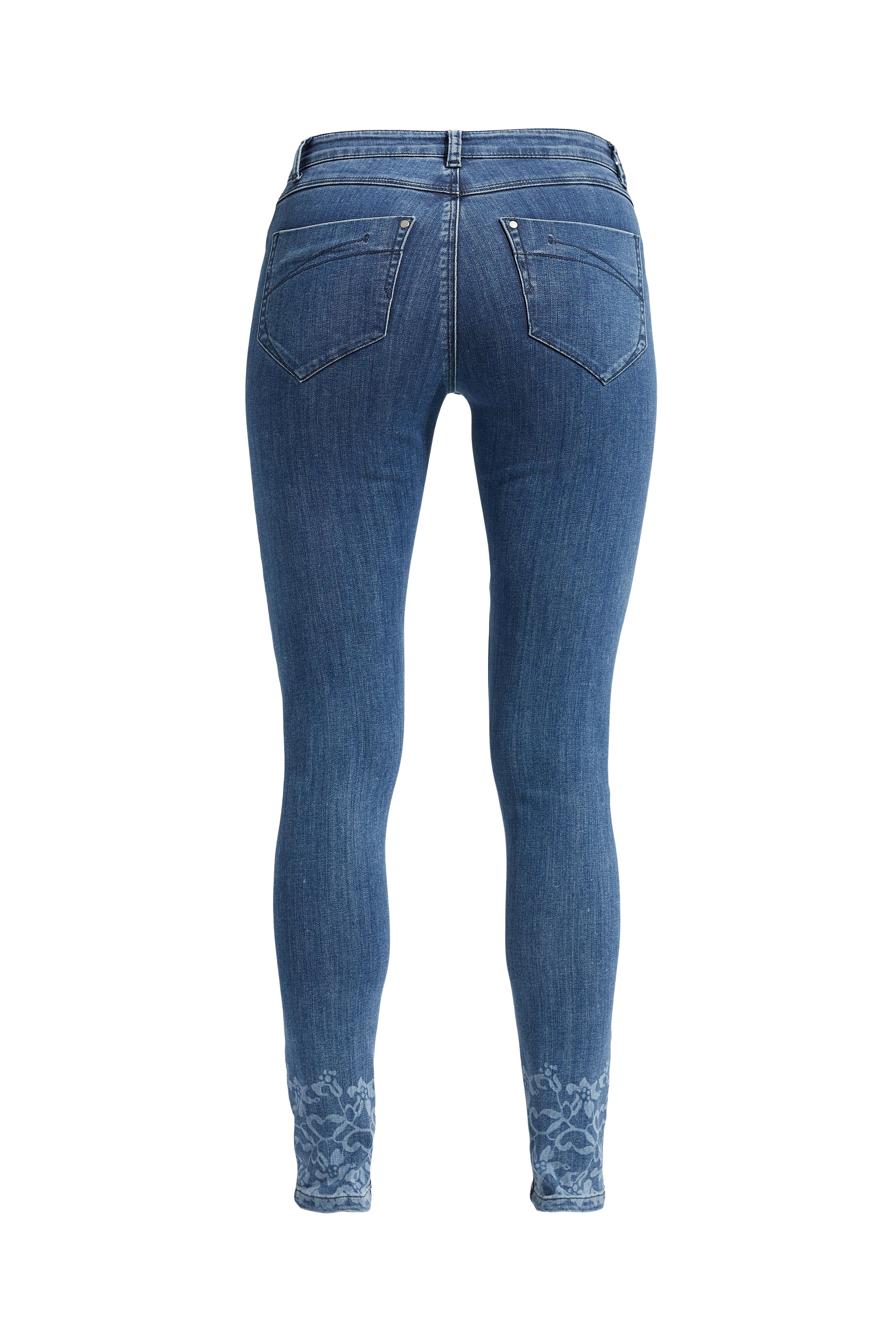 LAURIE Olivia Lazer Skinny - Short Length Trousers SKINNY 45504 Medium Blue Denim
