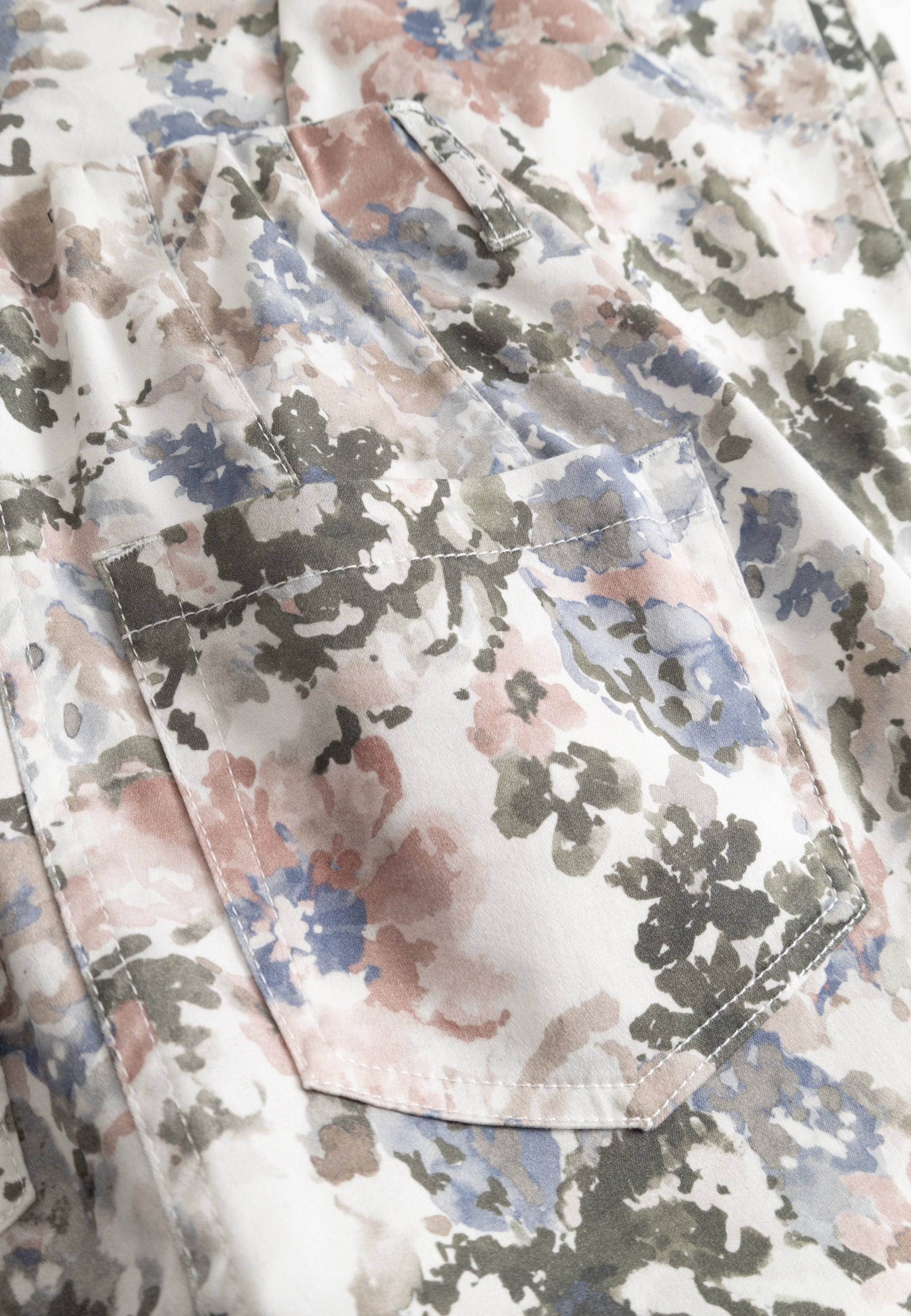 LAURIE Patricia Pure Regular Cropped Regular 55140 Khaki watercolour print