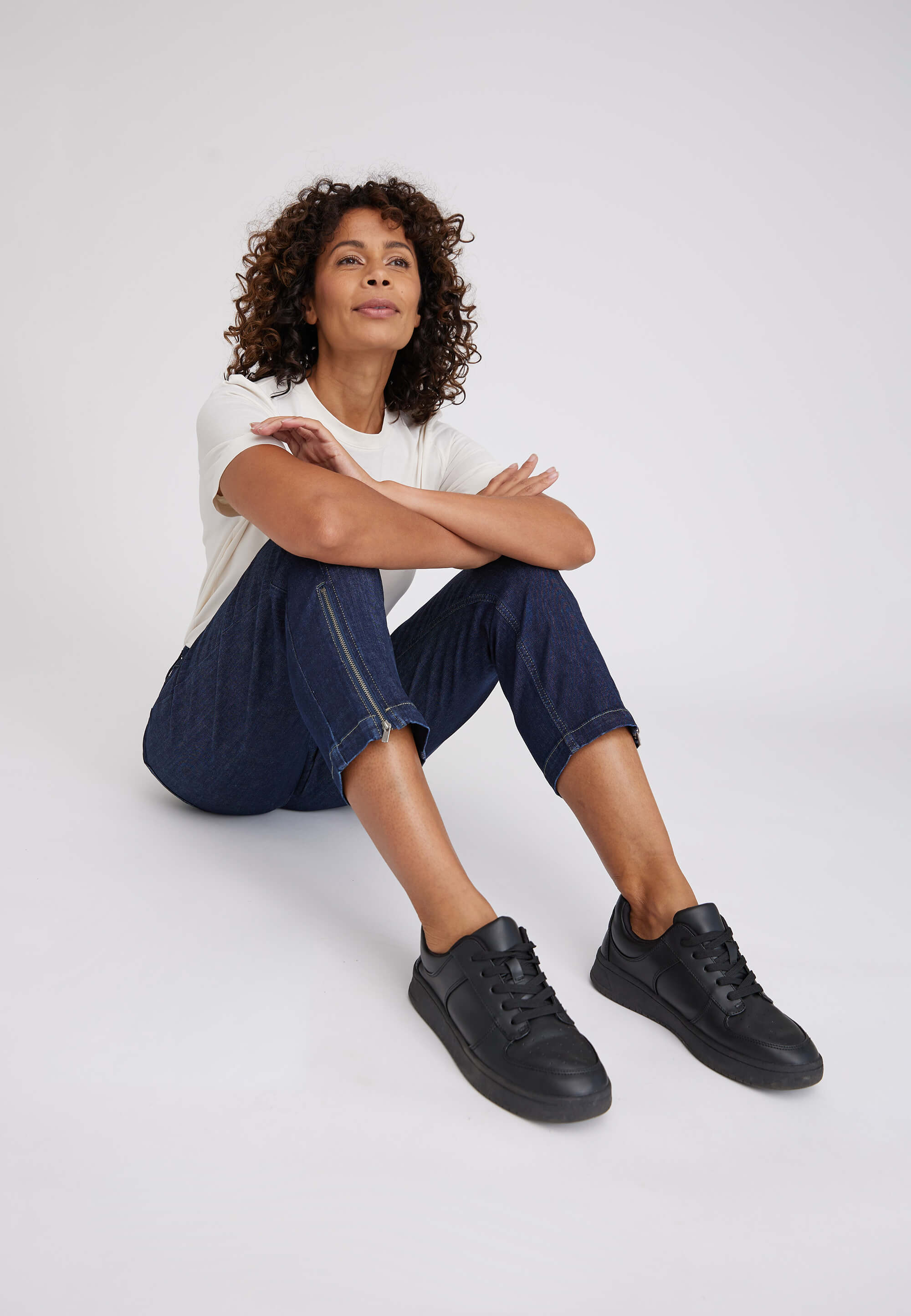LAURIE Piper Regular Crop Regular 49501 Dark Blue Denim