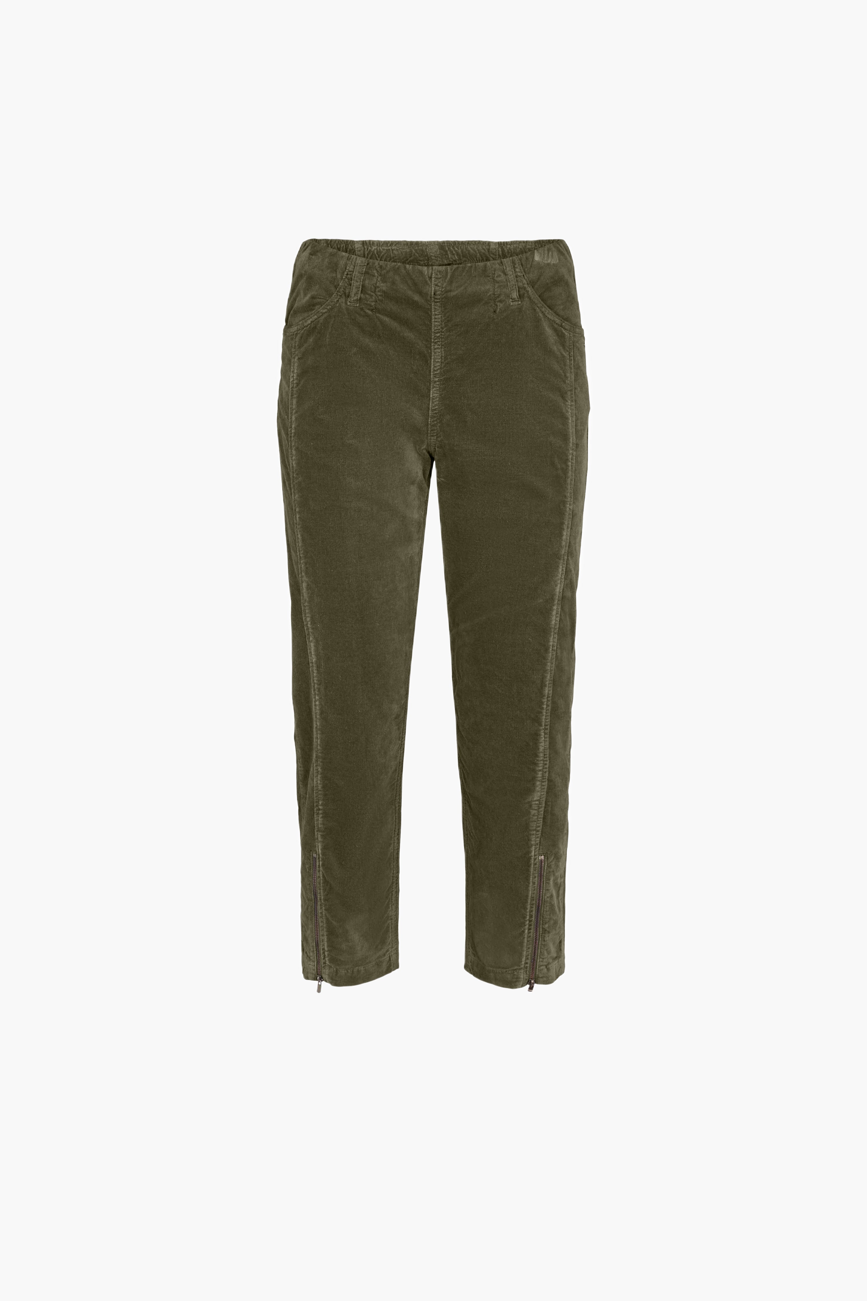 LAURIE  Piper Regular Fløyel Crop Regular 55000 Dried Olive