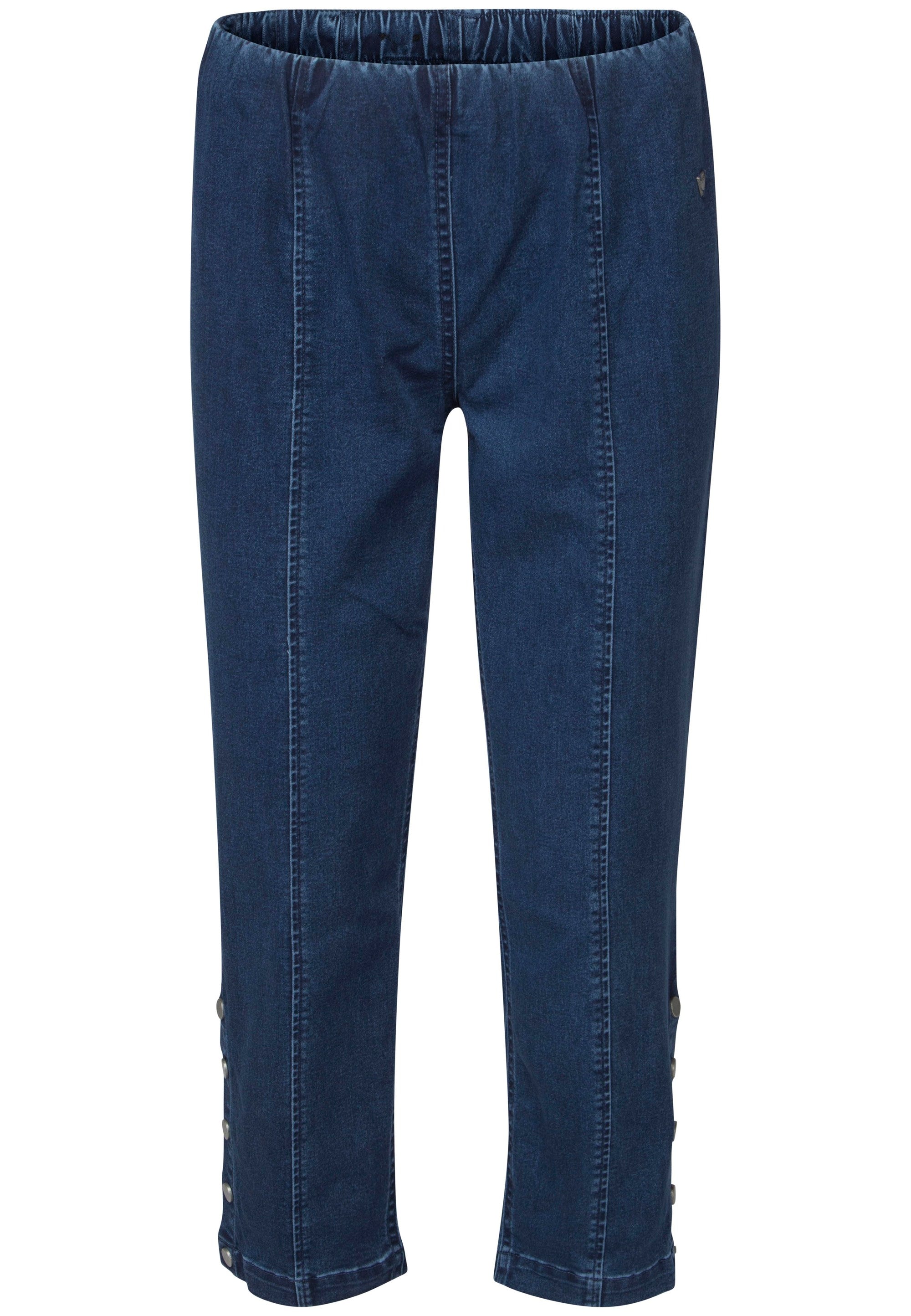 LAURIE Polly Regular Crop Trousers REGULAR 43515 Medium Blue Denim