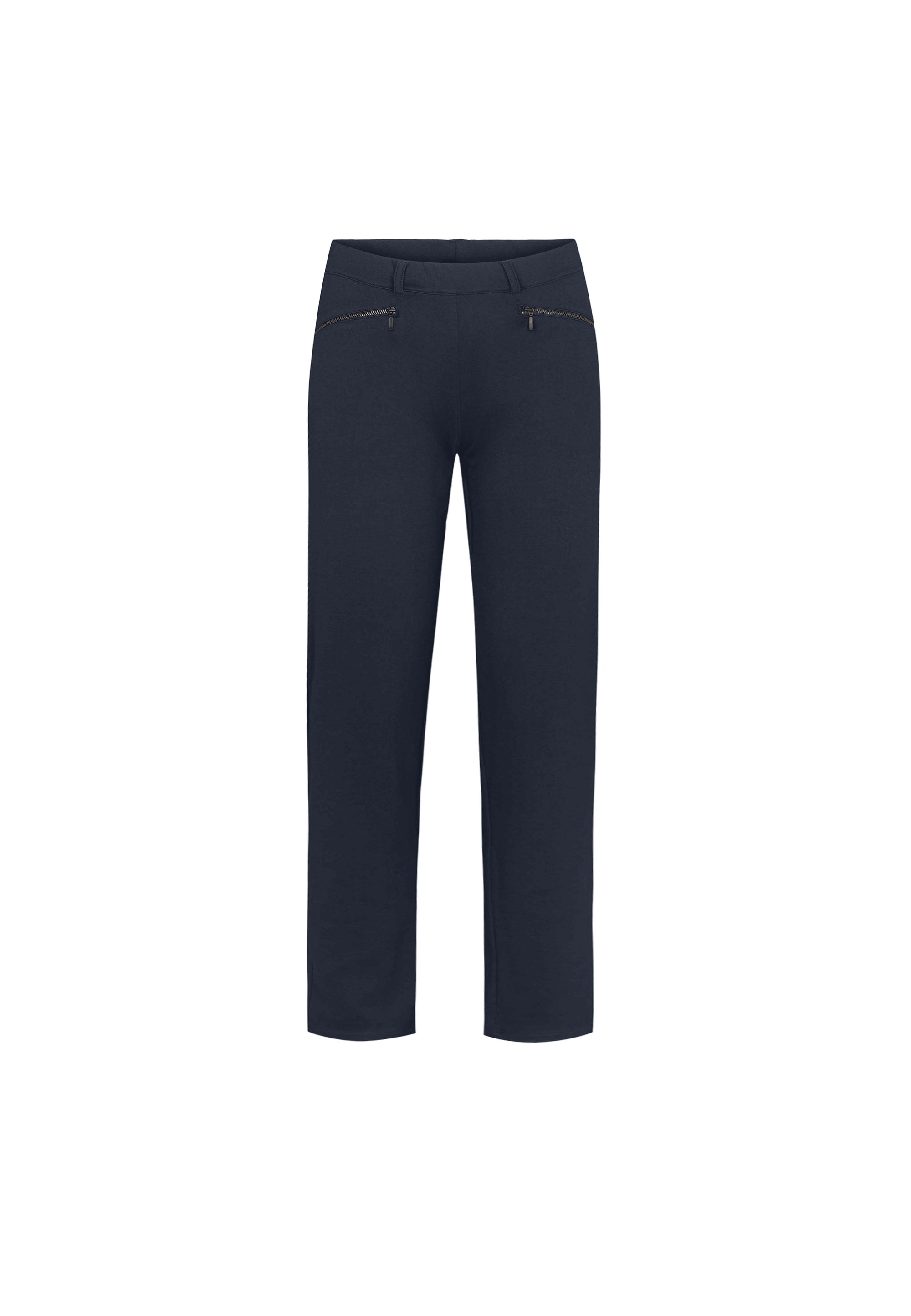 LAURIE Ruby Straight - Medium Length Trousers STRAIGHT 49103 Navy brushed