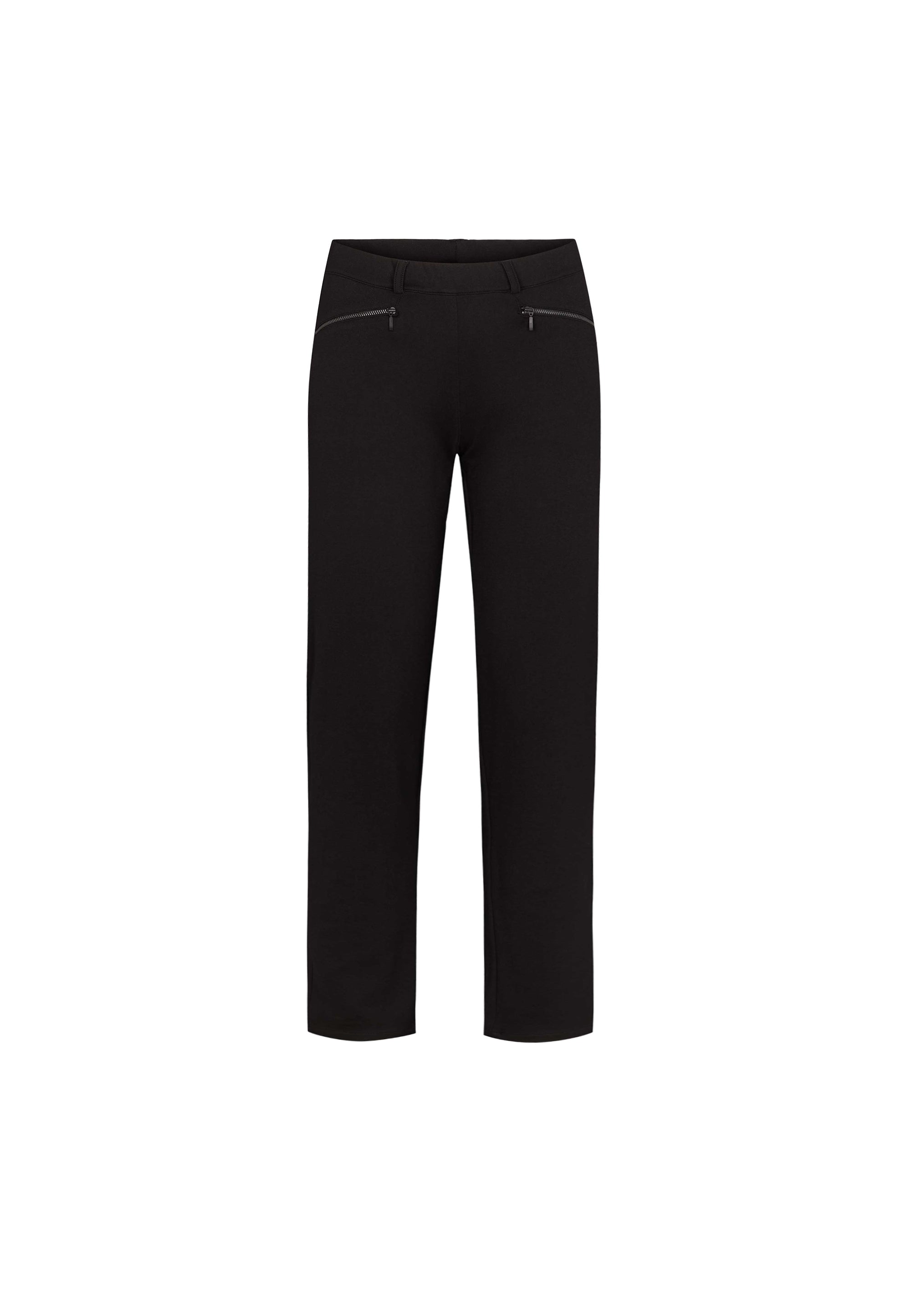 LAURIE Ruby Straight - Medium Length Trousers STRAIGHT 99143 Black brushed