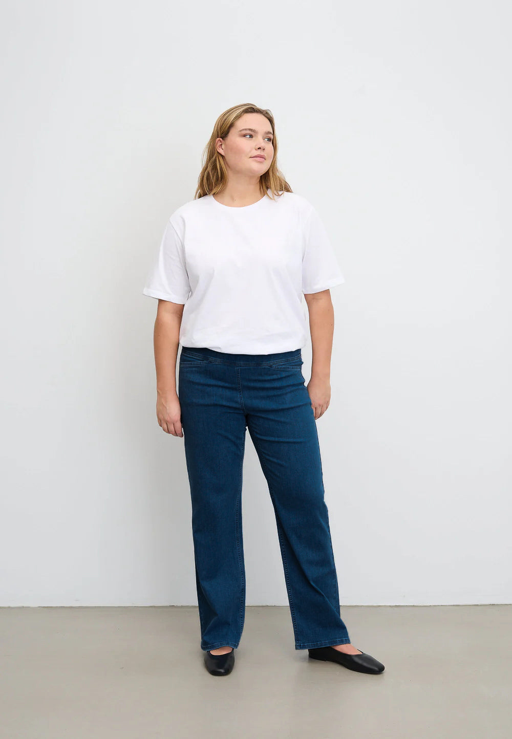 LAURIE  Thea Straight - Medium Length Straight 49401 Blue Denim