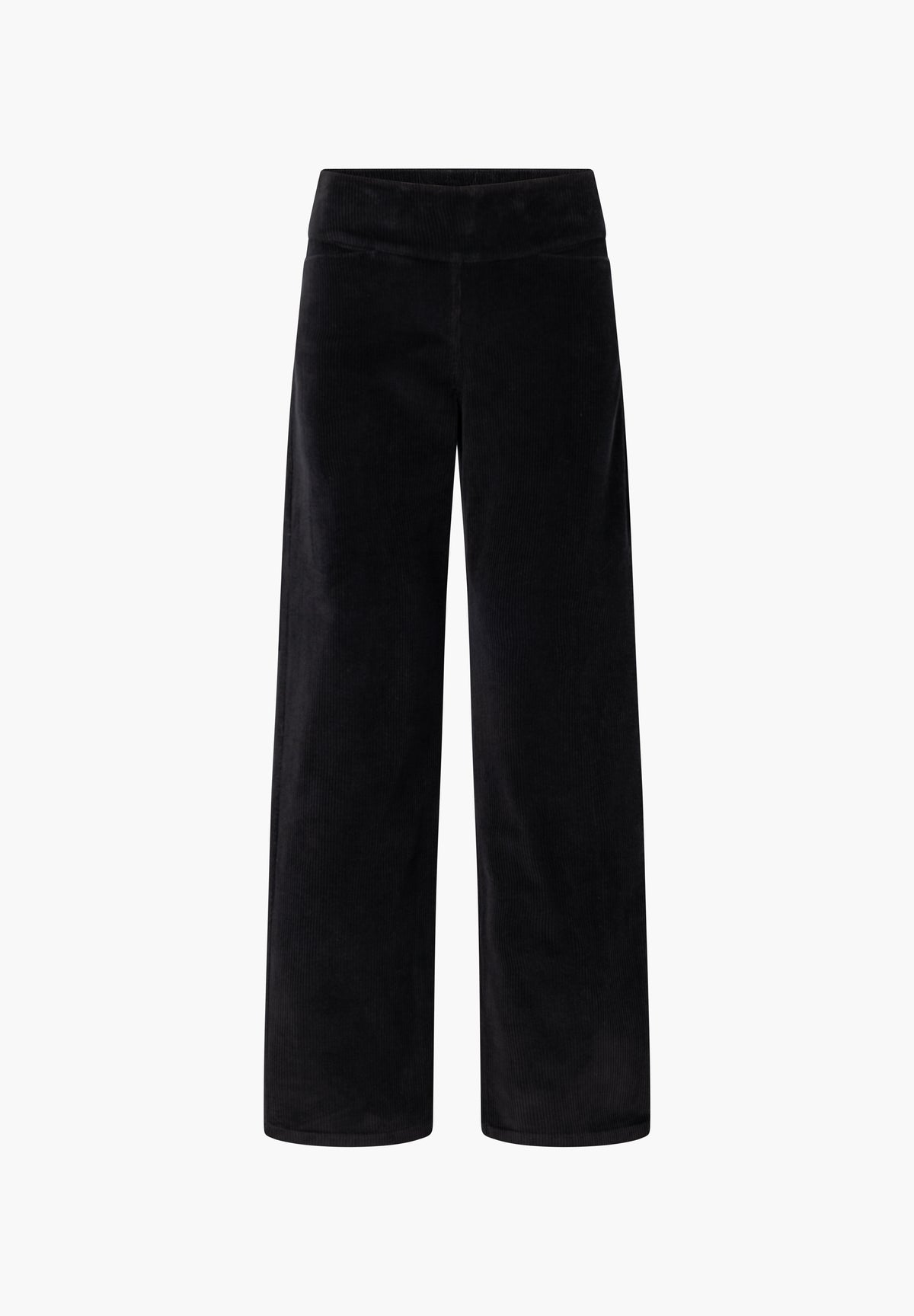 LAURIE Thea Straight Fløyel - Medium Length Straight 99000 Black