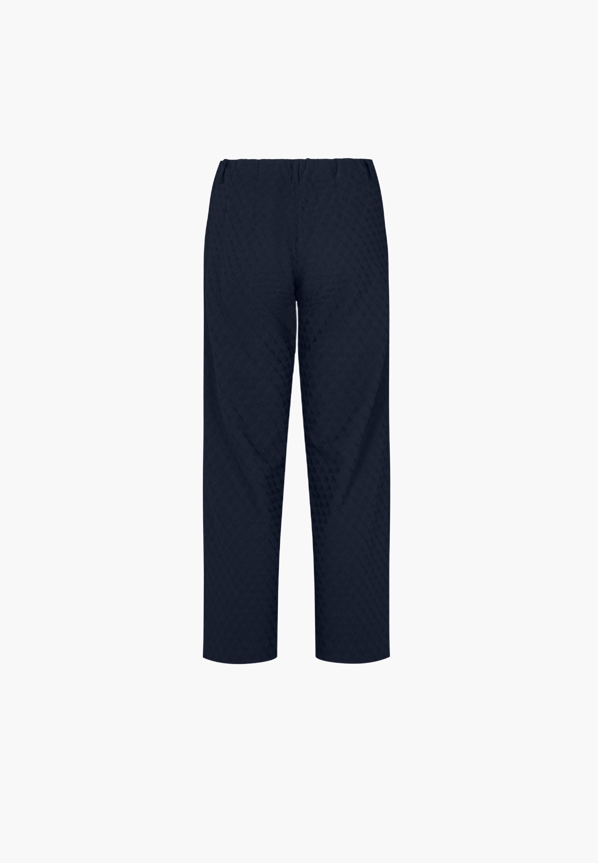 LAURIE Tracy Straight - Short Length Trousers STRAIGHT 49603 Navy Jacquard