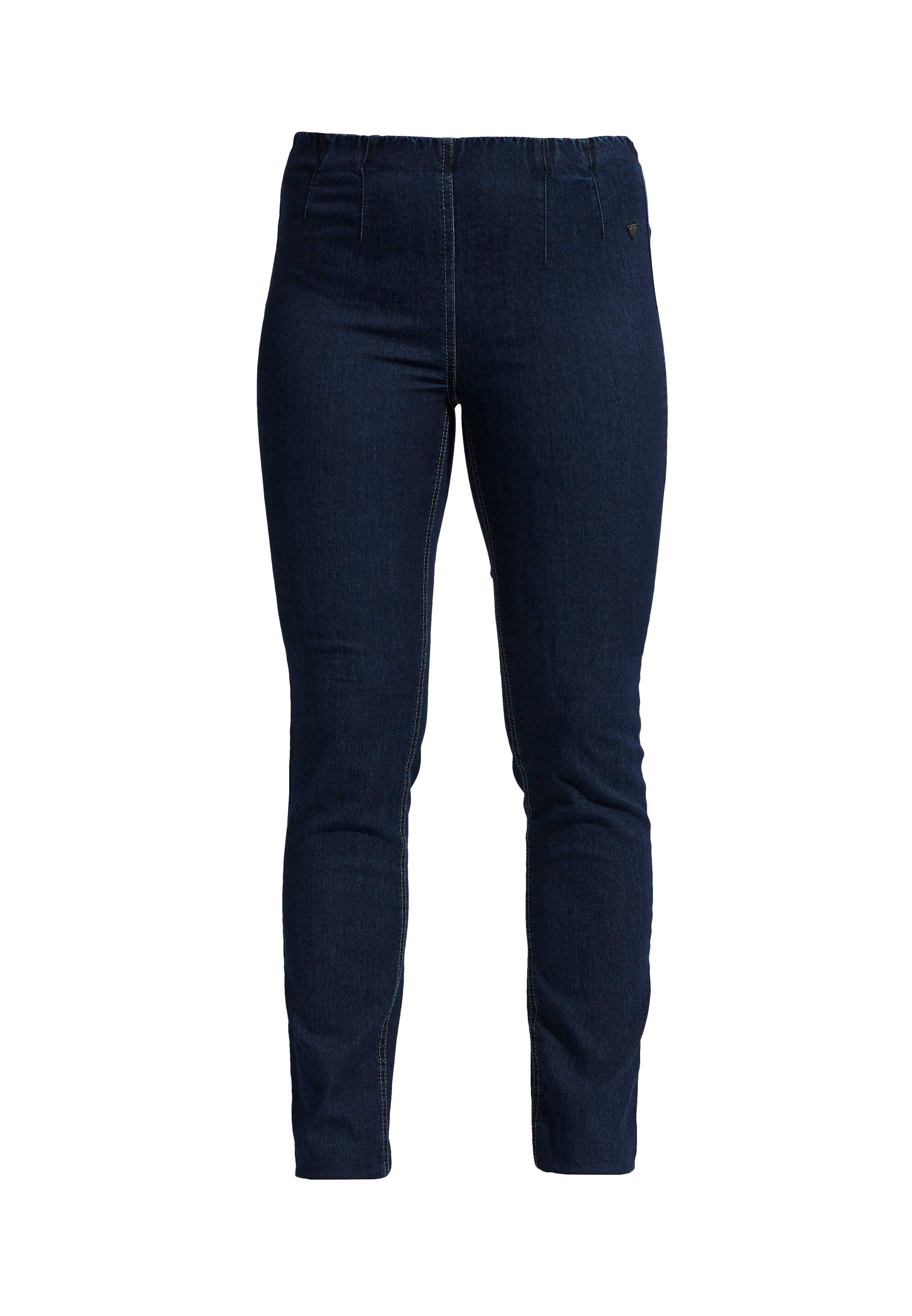 LAURIE Vicky Slim - Medium Length Trousers SLIM 40518 Dark Blue Denim