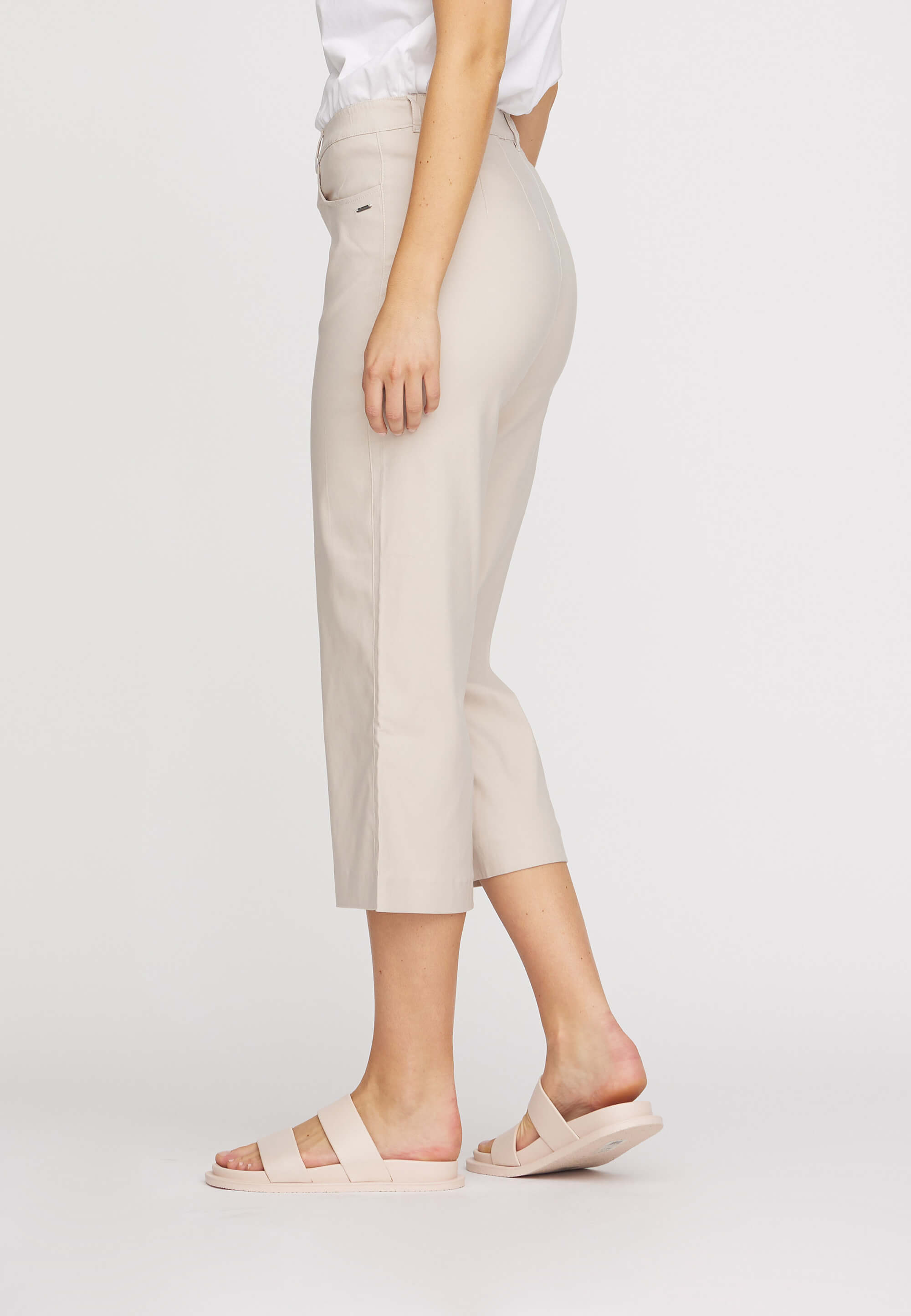 LAURIE Donna Loose Crop Trousers LOOSE 25000 Grey Sand