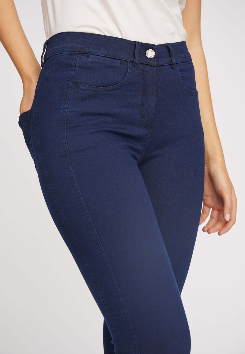 LAURIE Serene 5-pocket Slim SL Trousers SLIM 49520 Dark Blue Denim